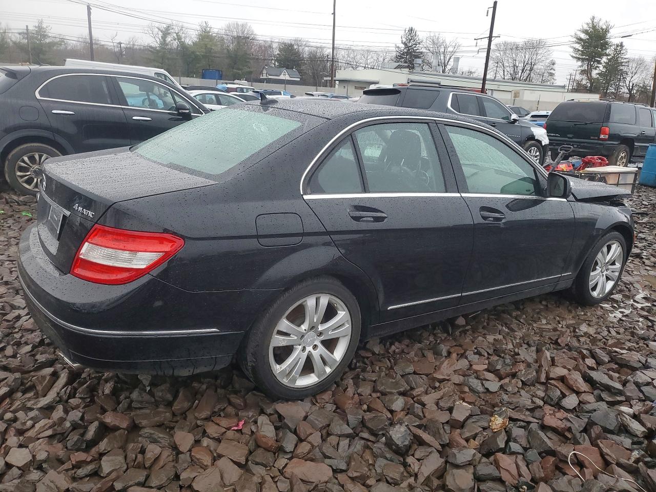 2009 Mercedes-benz C 300 4matic Black vin: WDDGF81X29F212700