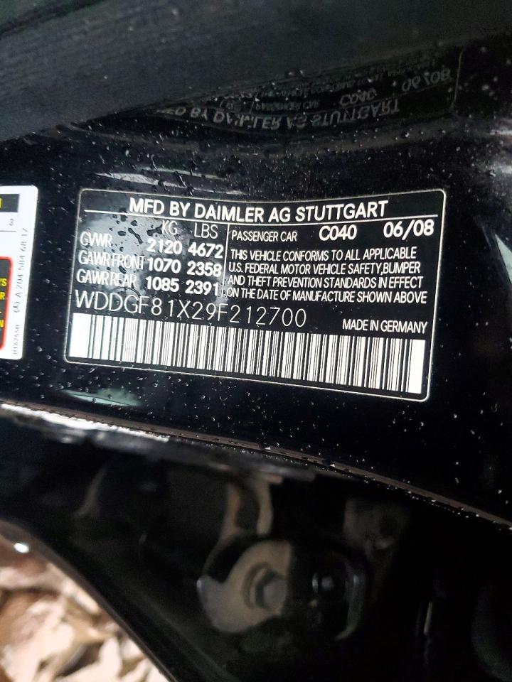2009 Mercedes-benz C 300 4matic Black vin: WDDGF81X29F212700