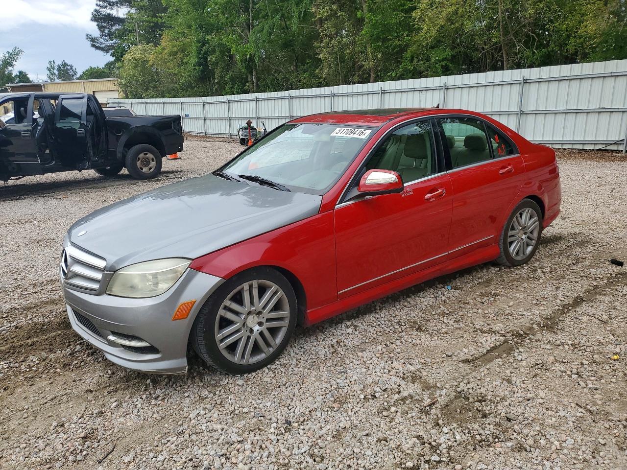 2009 Mercedes-benz C 300 4matic Red vin: WDDGF81X29F220649