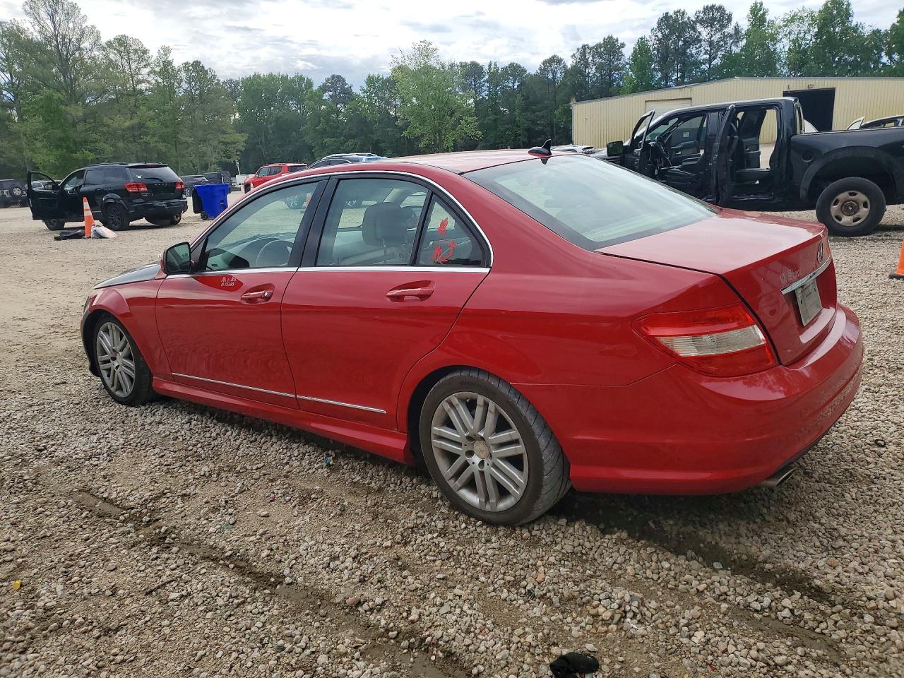 2009 Mercedes-benz C 300 4matic Red vin: WDDGF81X29F220649
