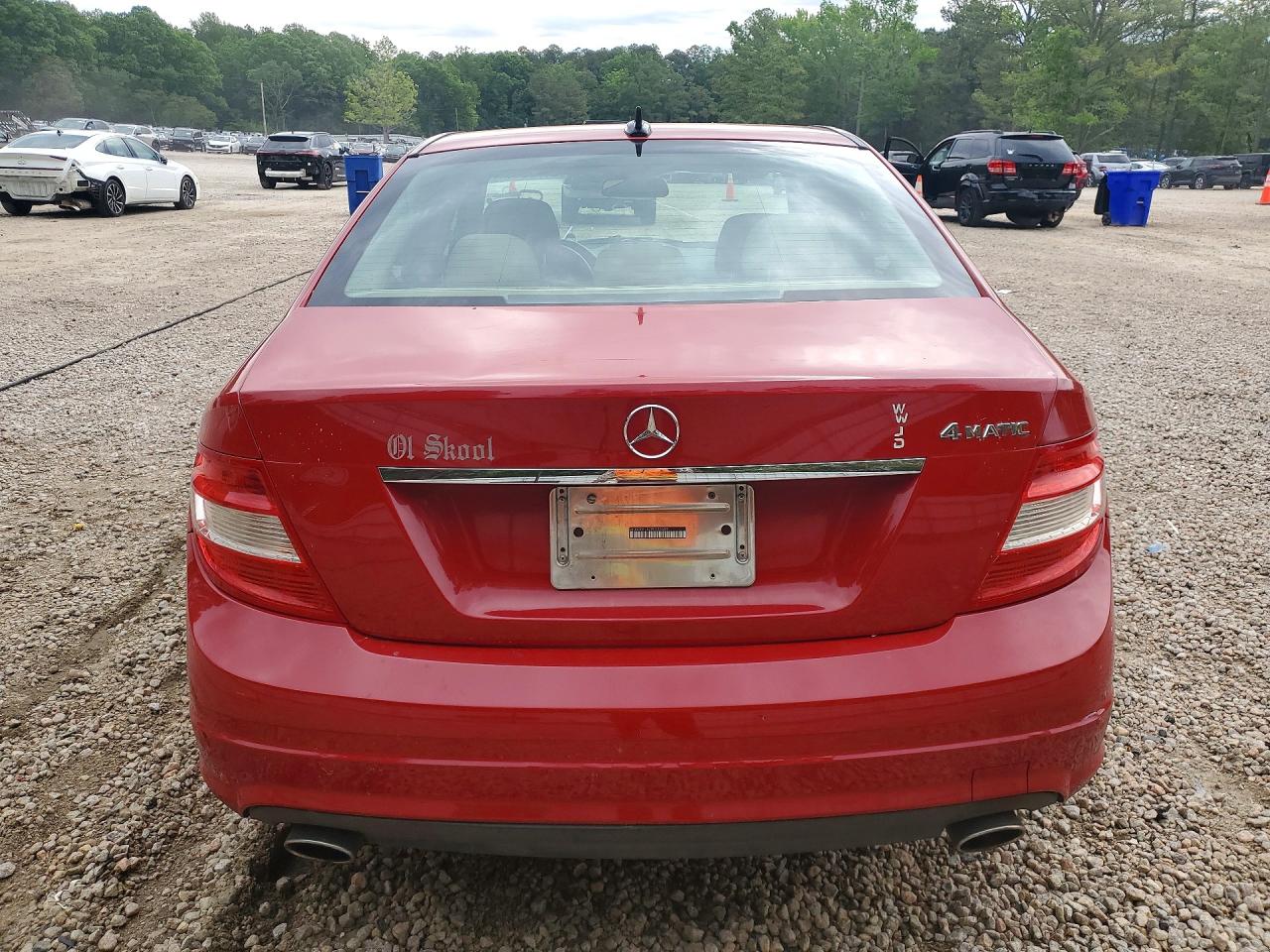 2009 Mercedes-benz C 300 4matic Red vin: WDDGF81X29F220649