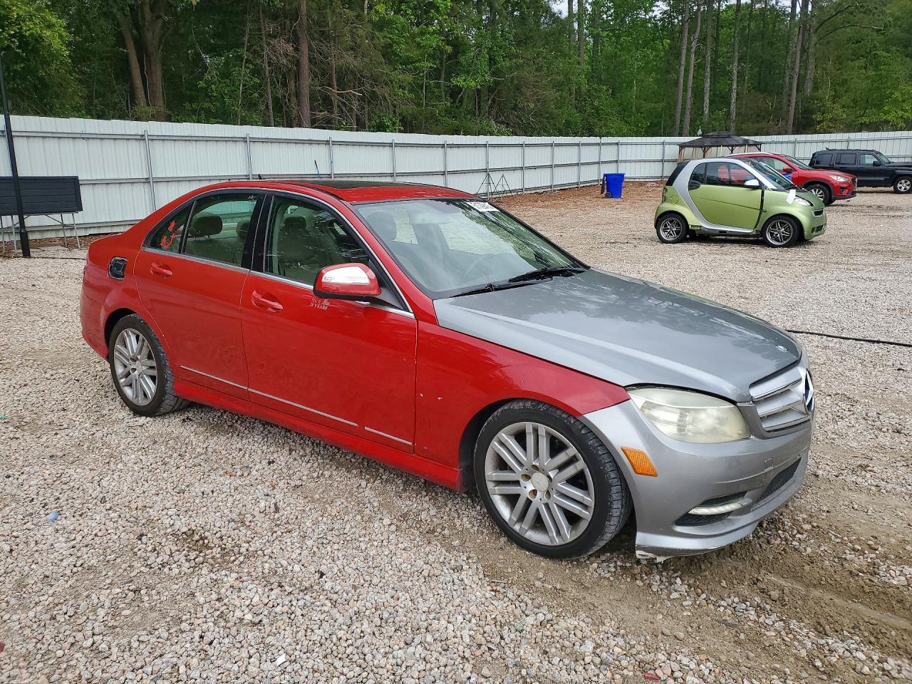 2009 Mercedes-benz C 300 4matic Red vin: WDDGF81X29F220649