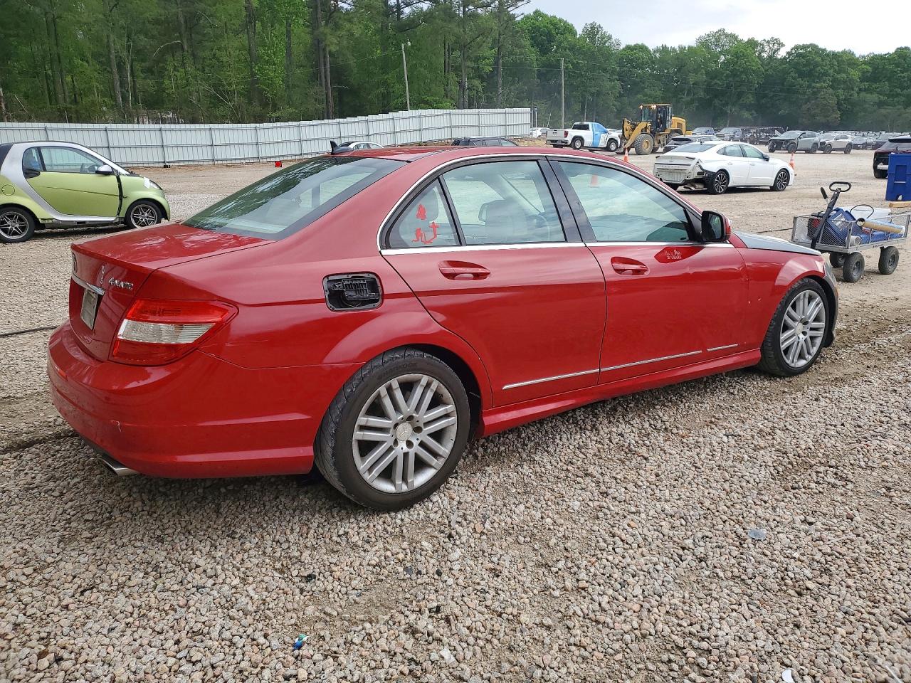 2009 Mercedes-benz C 300 4matic Red vin: WDDGF81X29F220649