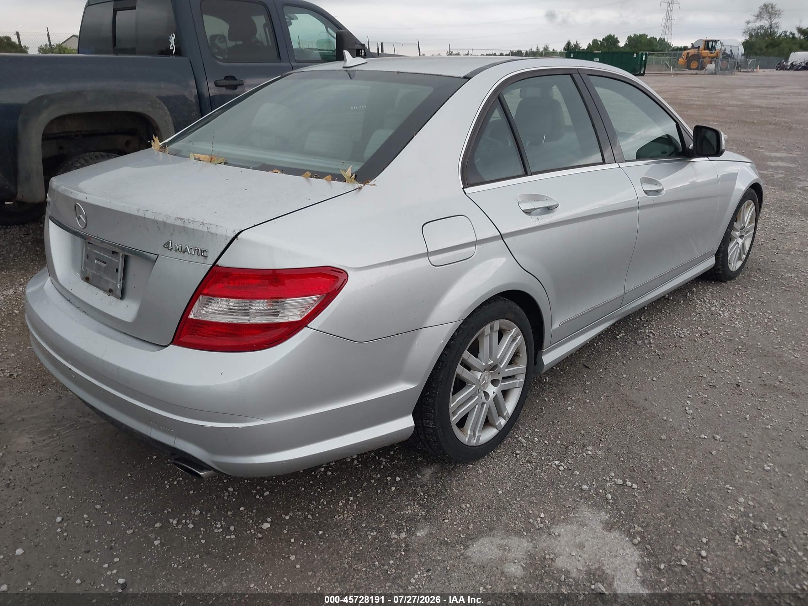 2008 Mercedes-benz C 300 Sport 4matic Серебряный vin: WDDGF81X38F091559