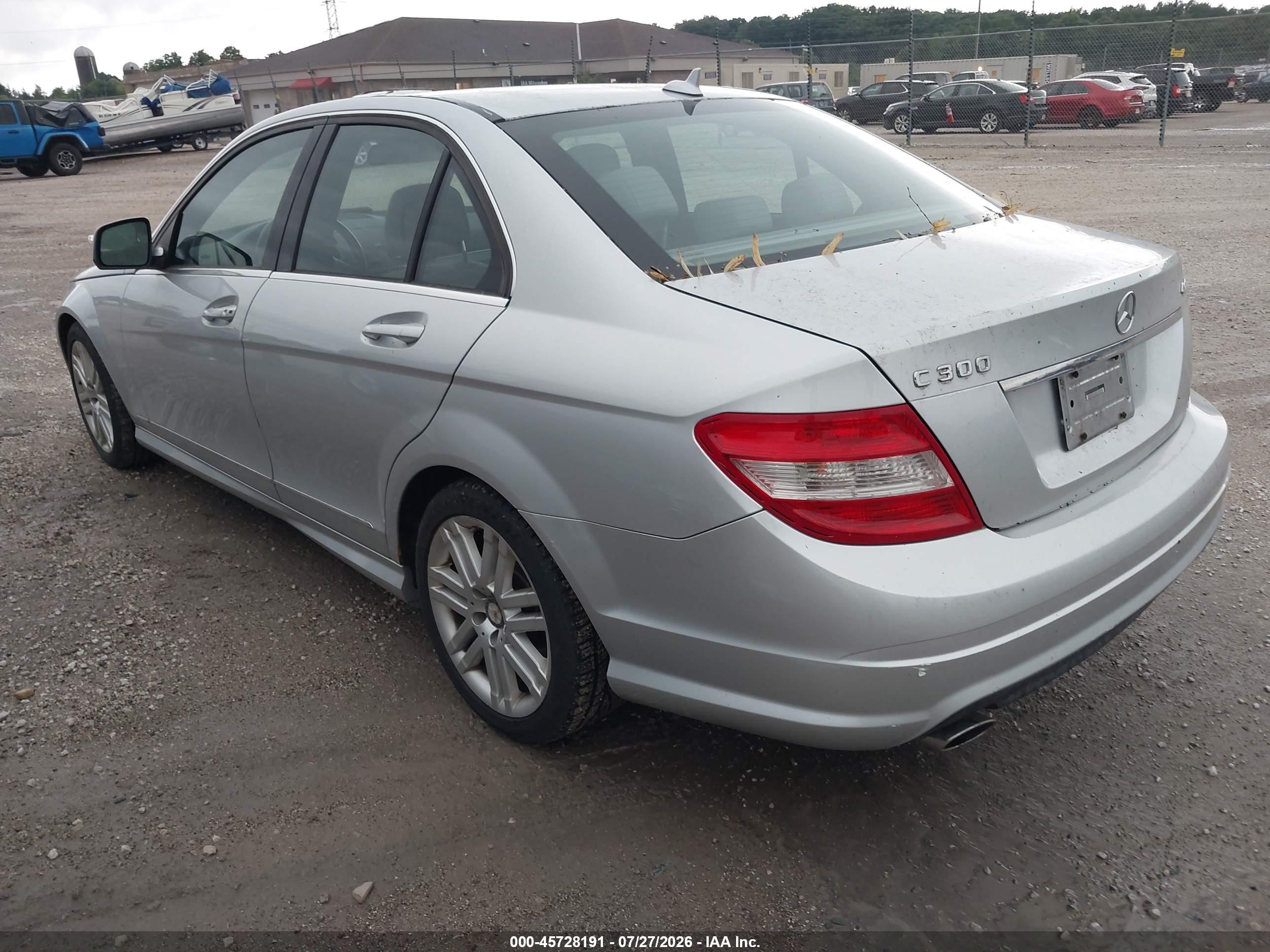 2008 Mercedes-benz C 300 Sport 4matic Серебряный vin: WDDGF81X38F091559