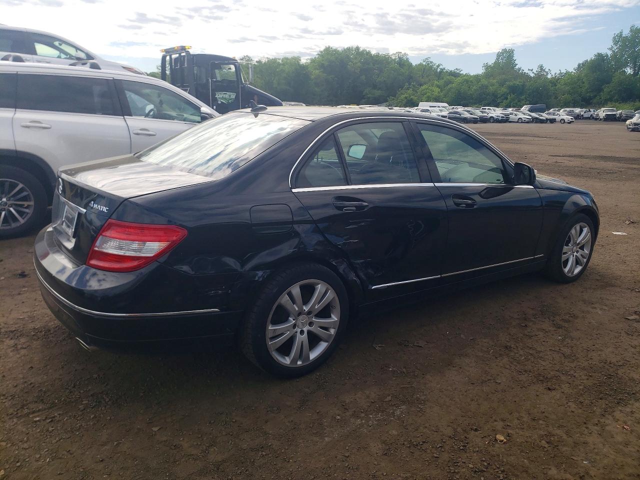 2008 Mercedes-benz C 300 4matic Черный vin: WDDGF81X38F097720
