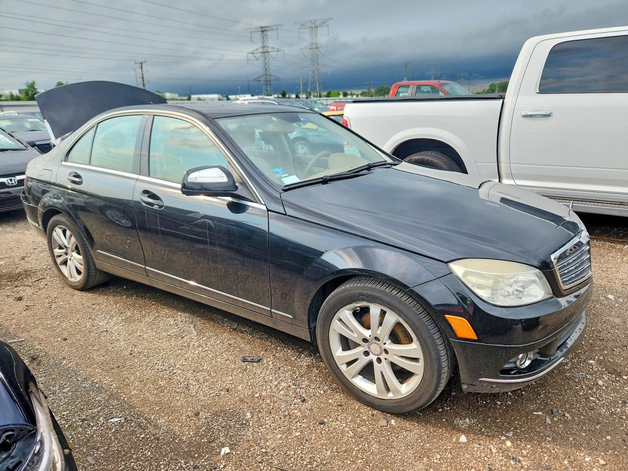 2008 Mercedes-benz C 300 4matic Black vin: WDDGF81X38F156183