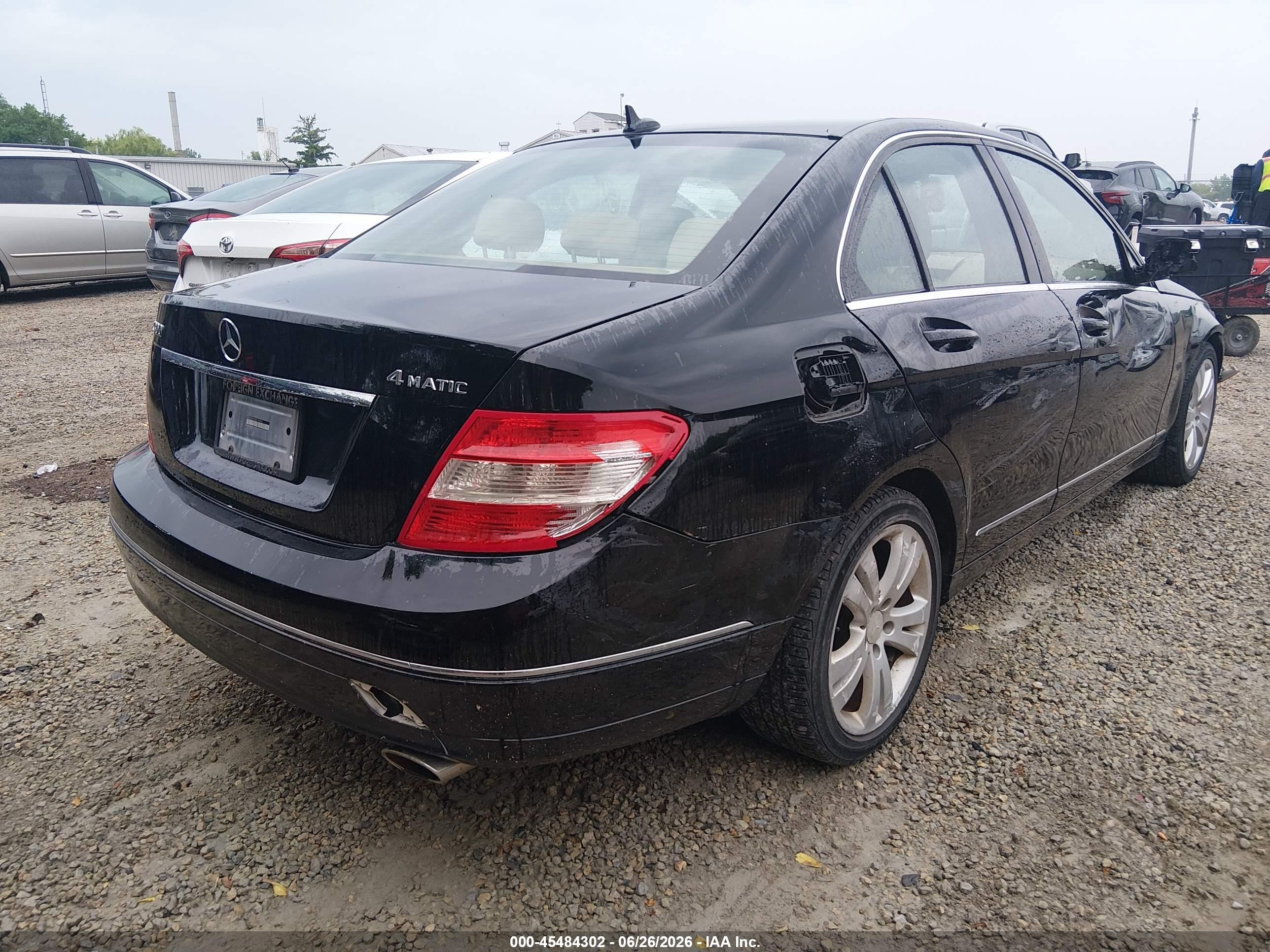 2008 Mercedes-benz C 300 Luxury 4matic/sport 4matic Черный vin: WDDGF81X38F191516