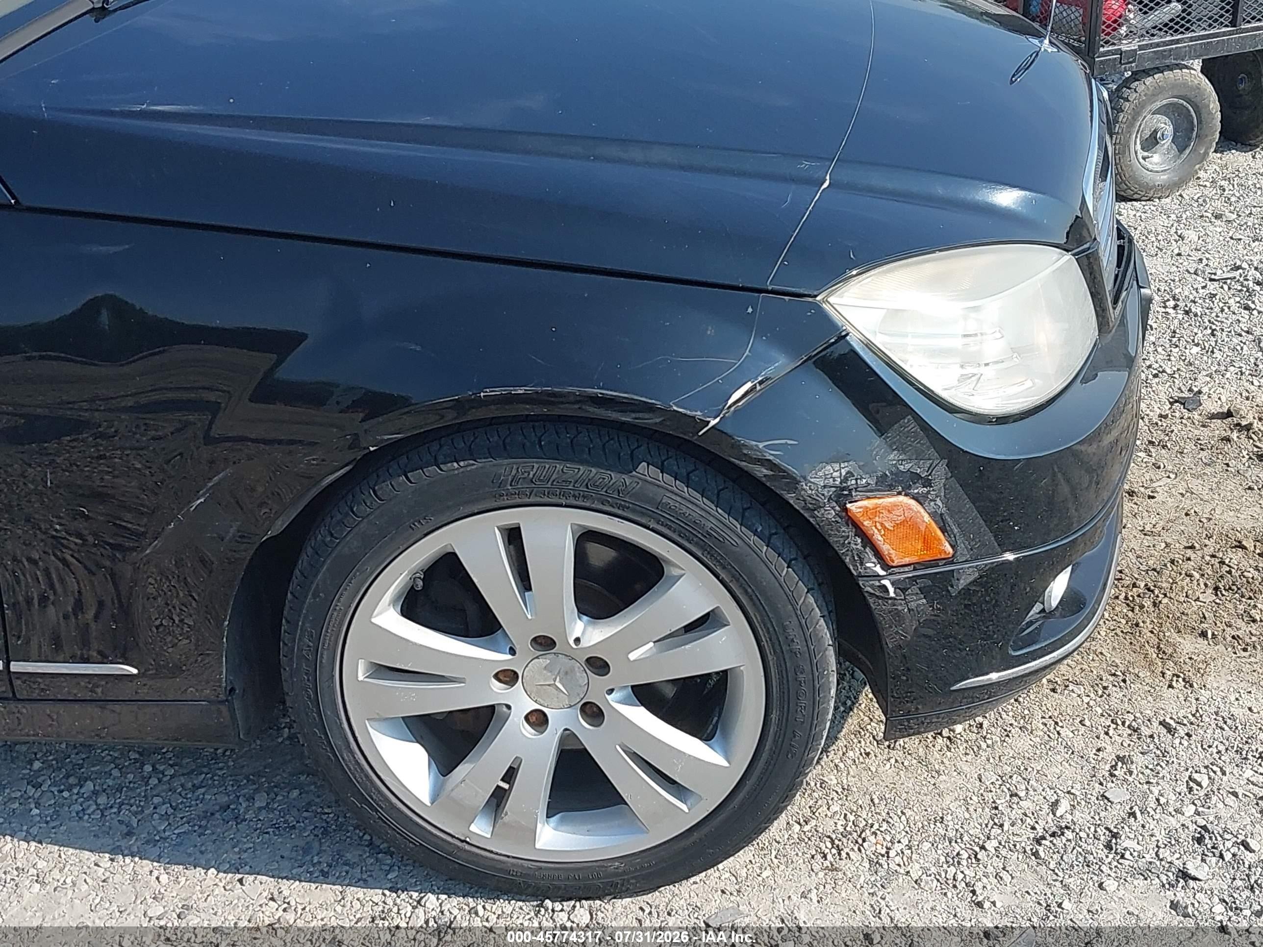 2008 Mercedes-benz C 300   Черный vin: WDDGF81X38F191516