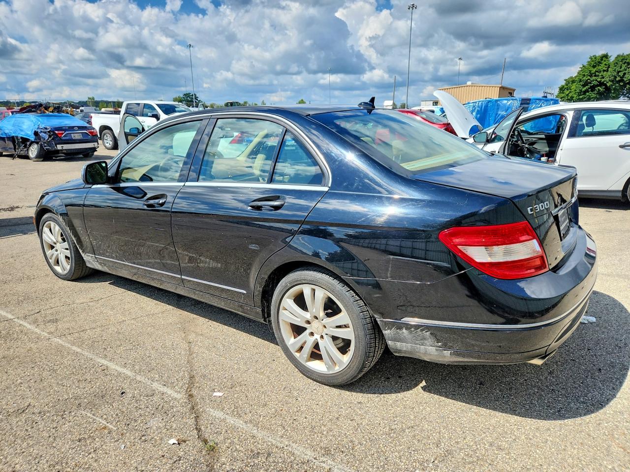 2008 Mercedes-benz C 300 4matic Black vin: WDDGF81X38F191516