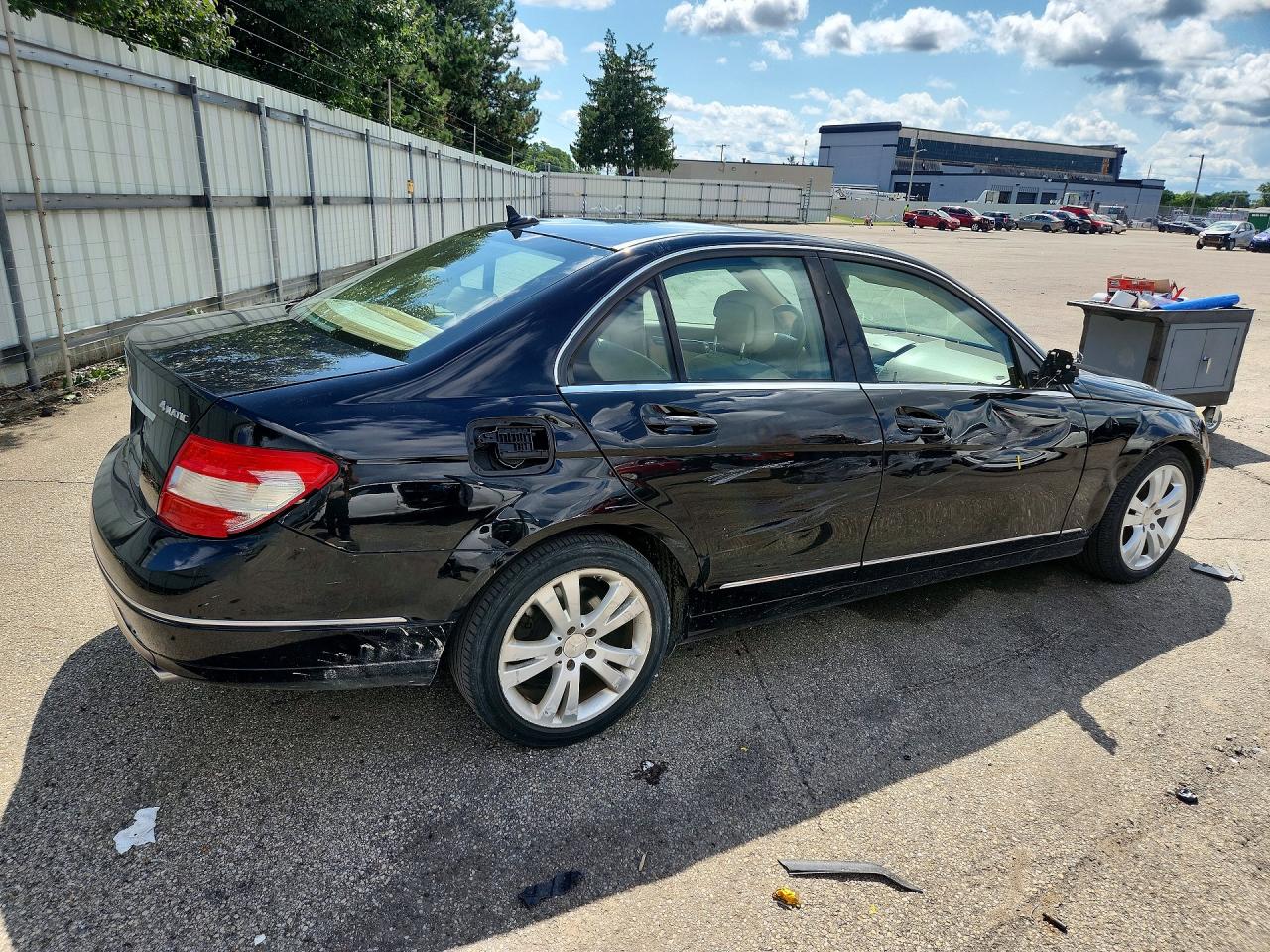 2008 Mercedes-benz C 300 4matic Black vin: WDDGF81X38F191516