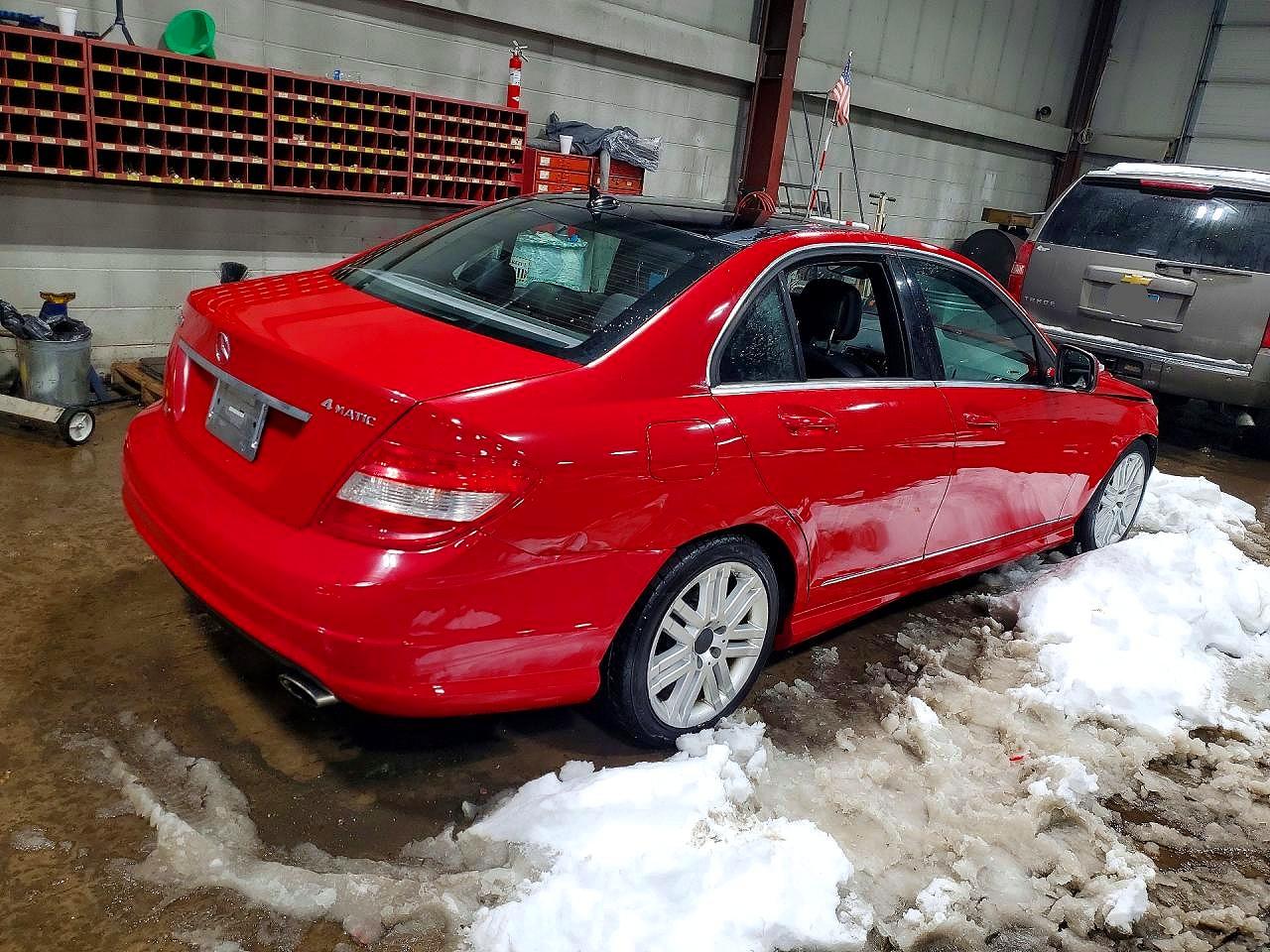 2009 Mercedes-benz C 300 4matic Красный vin: WDDGF81X39F208882