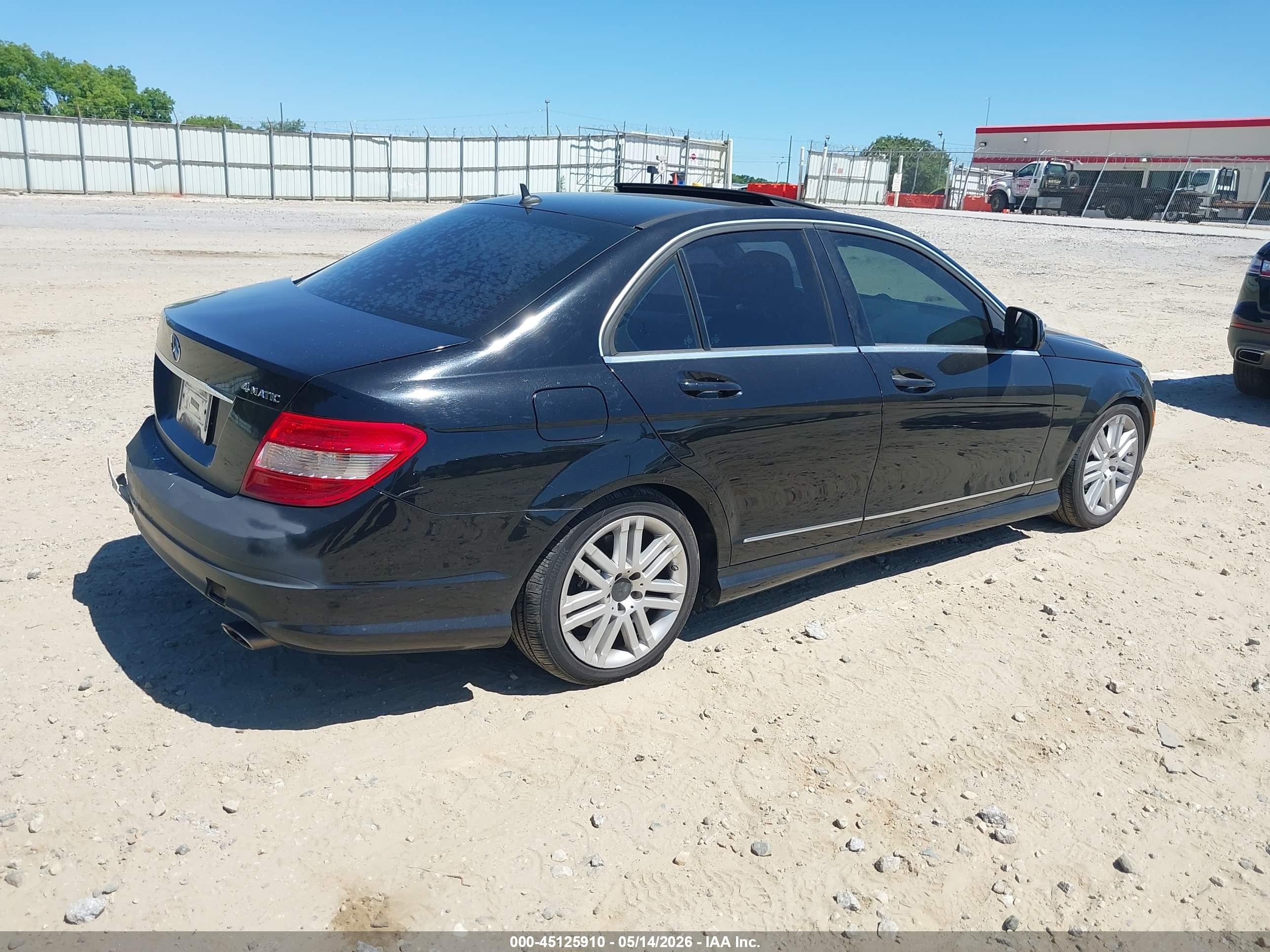 2009 Mercedes-benz C 300 Luxury 4matic/sport 4matic Black vin: WDDGF81X39R078150