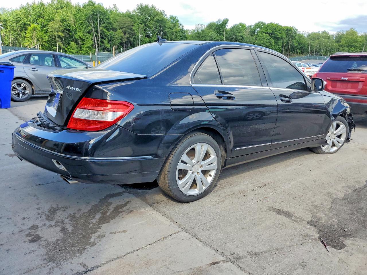 2009 Mercedes-benz C 300 4matic Black vin: WDDGF81X49F208096