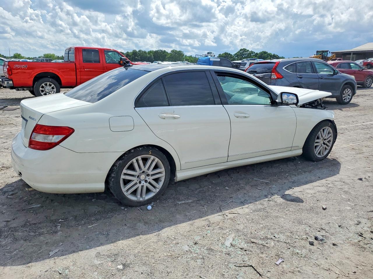 2009 Mercedes-benz C 300 4matic White vin: WDDGF81X49F221561