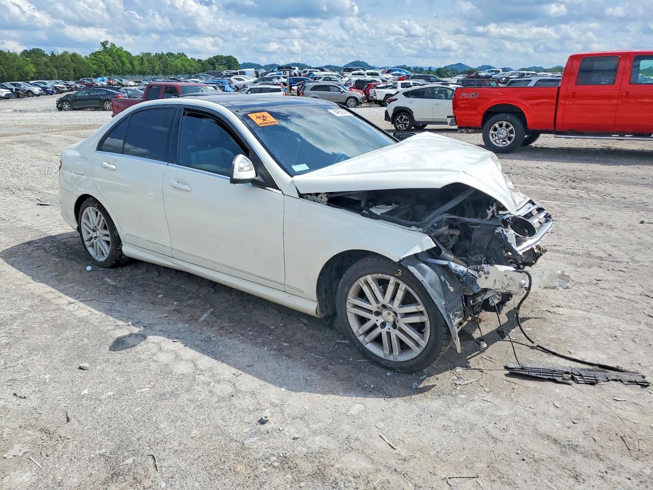 2009 Mercedes-benz C 300 4matic White vin: WDDGF81X49F221561