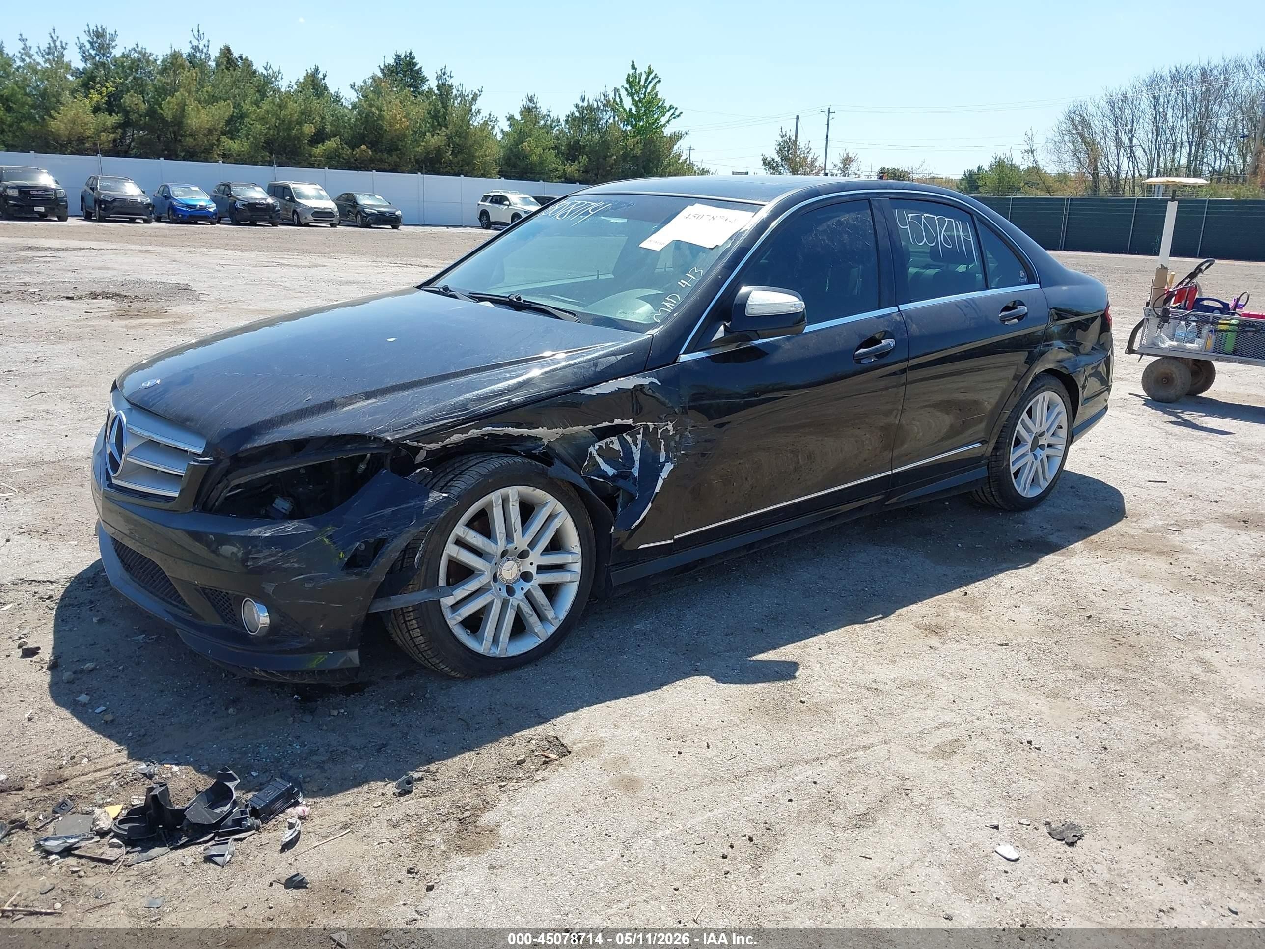 2009 Mercedes-benz C 300 Sport 4matic Black vin: WDDGF81X49F299385