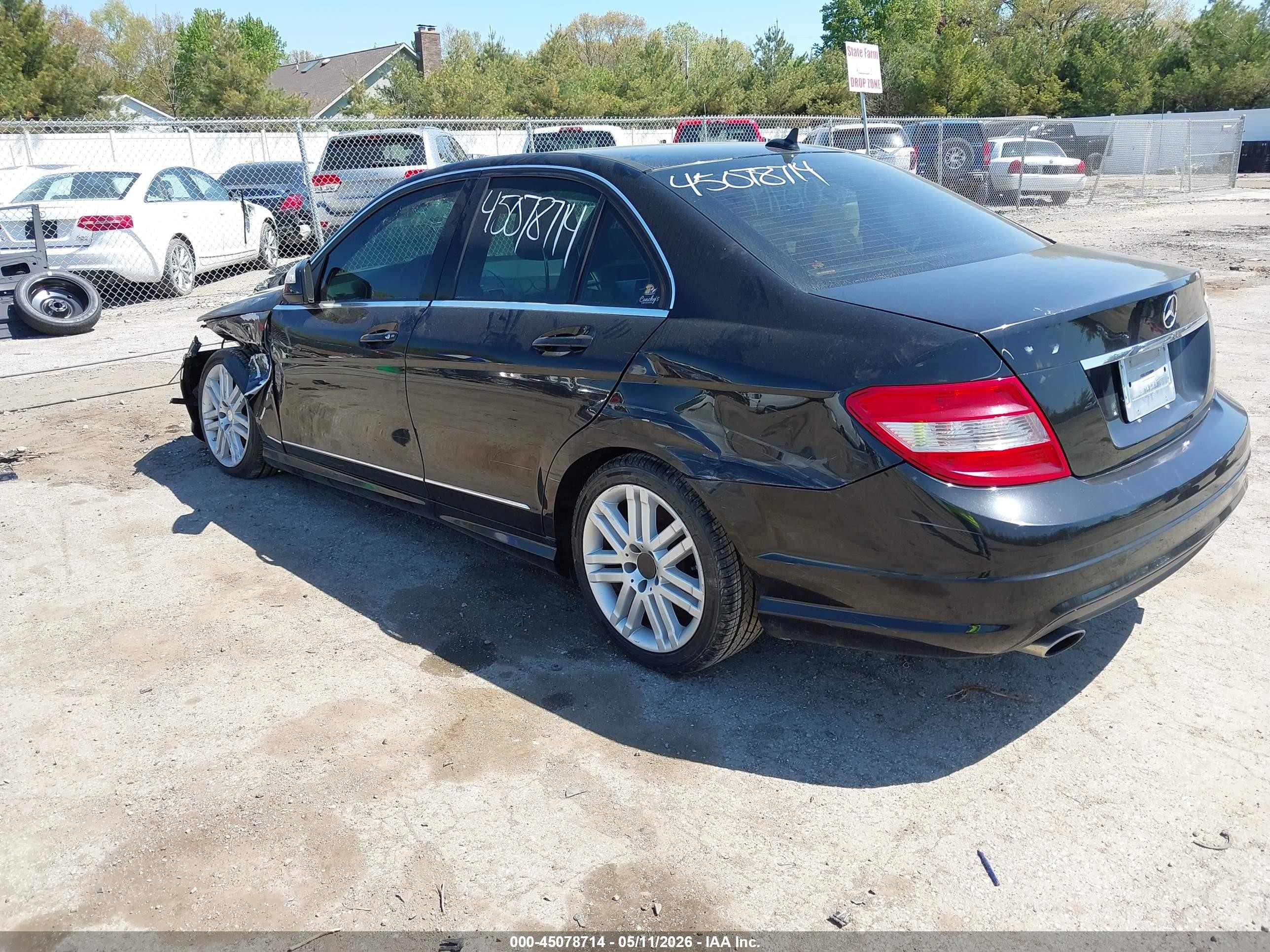 2009 Mercedes-benz C 300 Sport 4matic Black vin: WDDGF81X49F299385