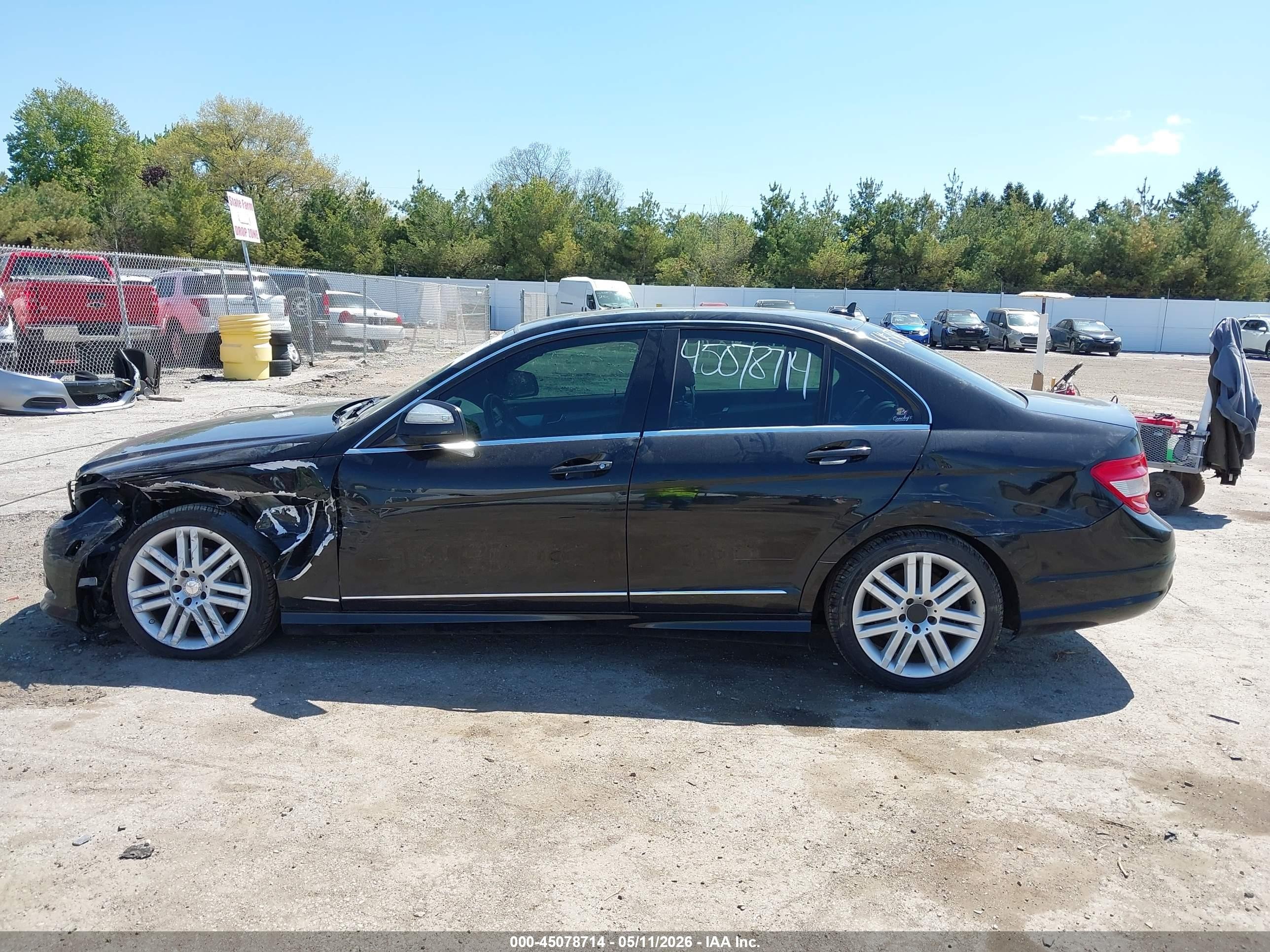 2009 Mercedes-benz C 300 Sport 4matic Black vin: WDDGF81X49F299385