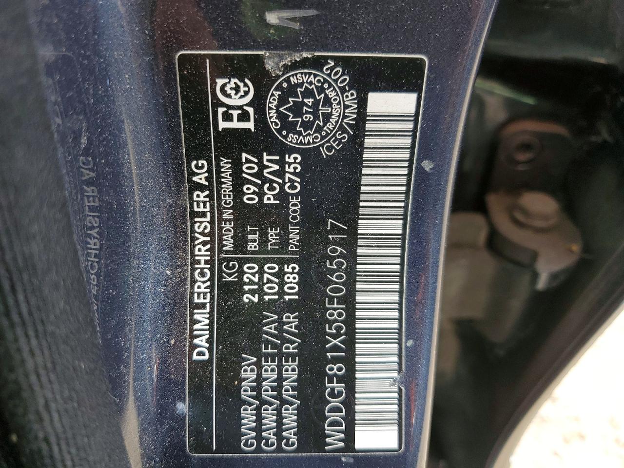 2008 Mercedes-benz C 300 4matic Gray vin: WDDGF81X58F065917
