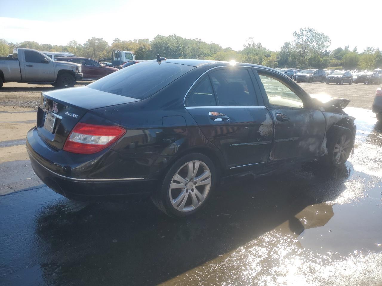 2008 Mercedes-benz C 300 4matic Black vin: WDDGF81X58F105347