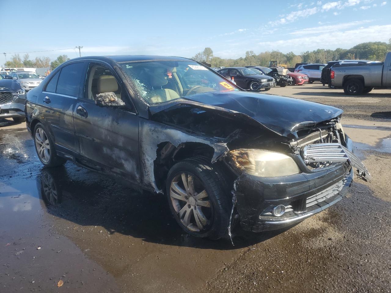 2008 Mercedes-benz C 300 4matic Black vin: WDDGF81X58F105347