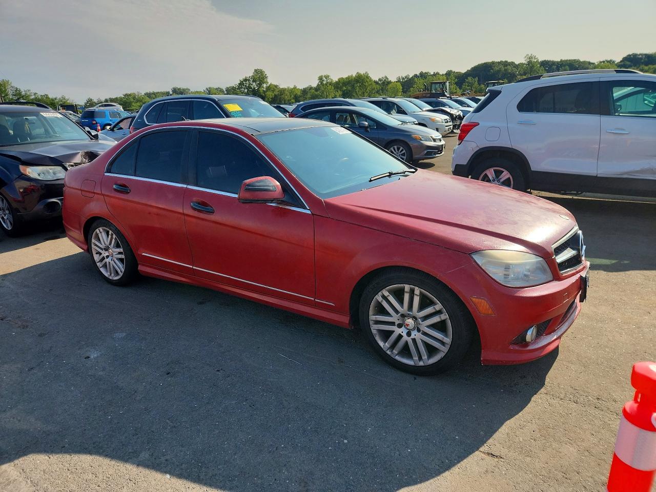 2008 Mercedes-benz C 300 4matic Red vin: WDDGF81X58F156542