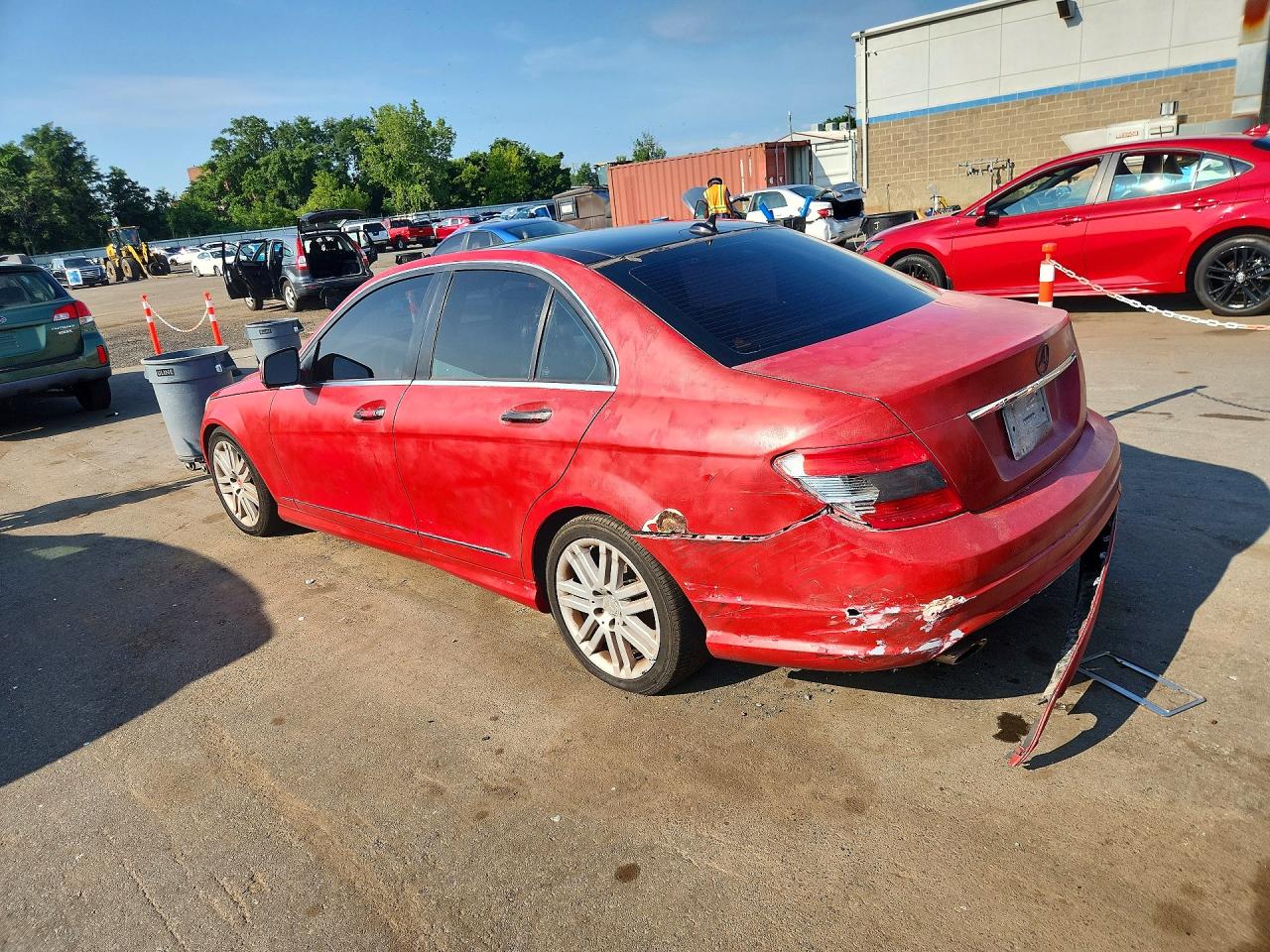 2008 Mercedes-benz C 300 4matic Red vin: WDDGF81X58F156542