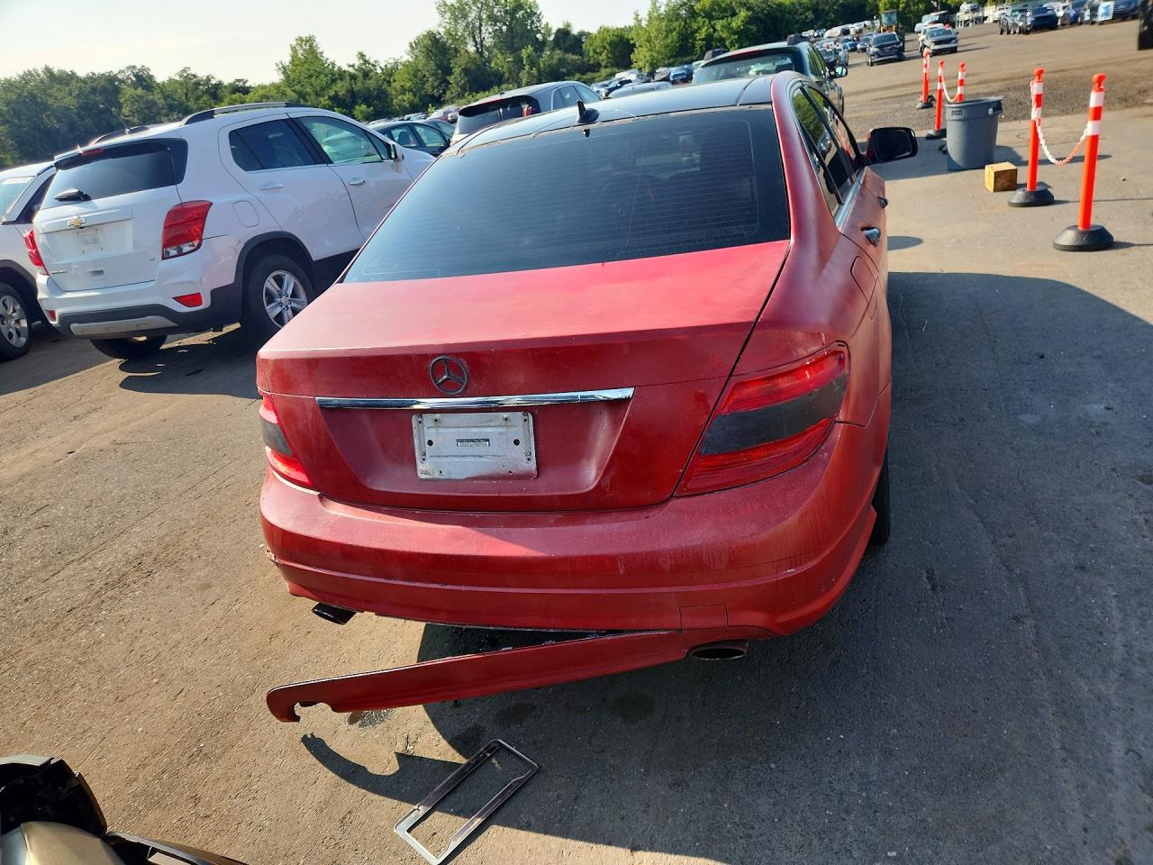 2008 Mercedes-benz C 300 4matic Red vin: WDDGF81X58F156542