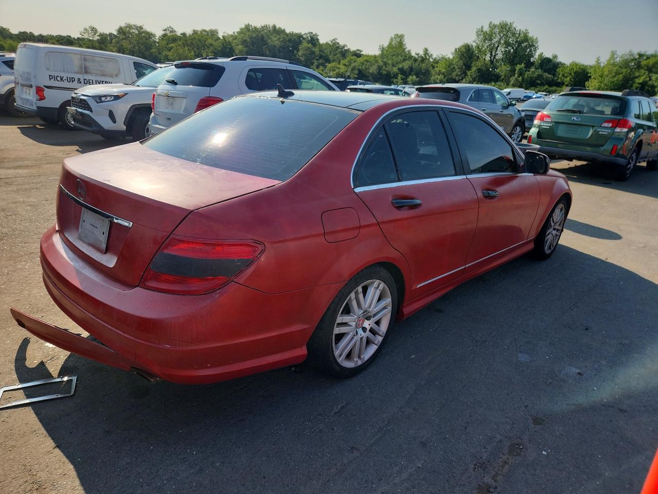 2008 Mercedes-benz C 300 4matic Red vin: WDDGF81X58F156542