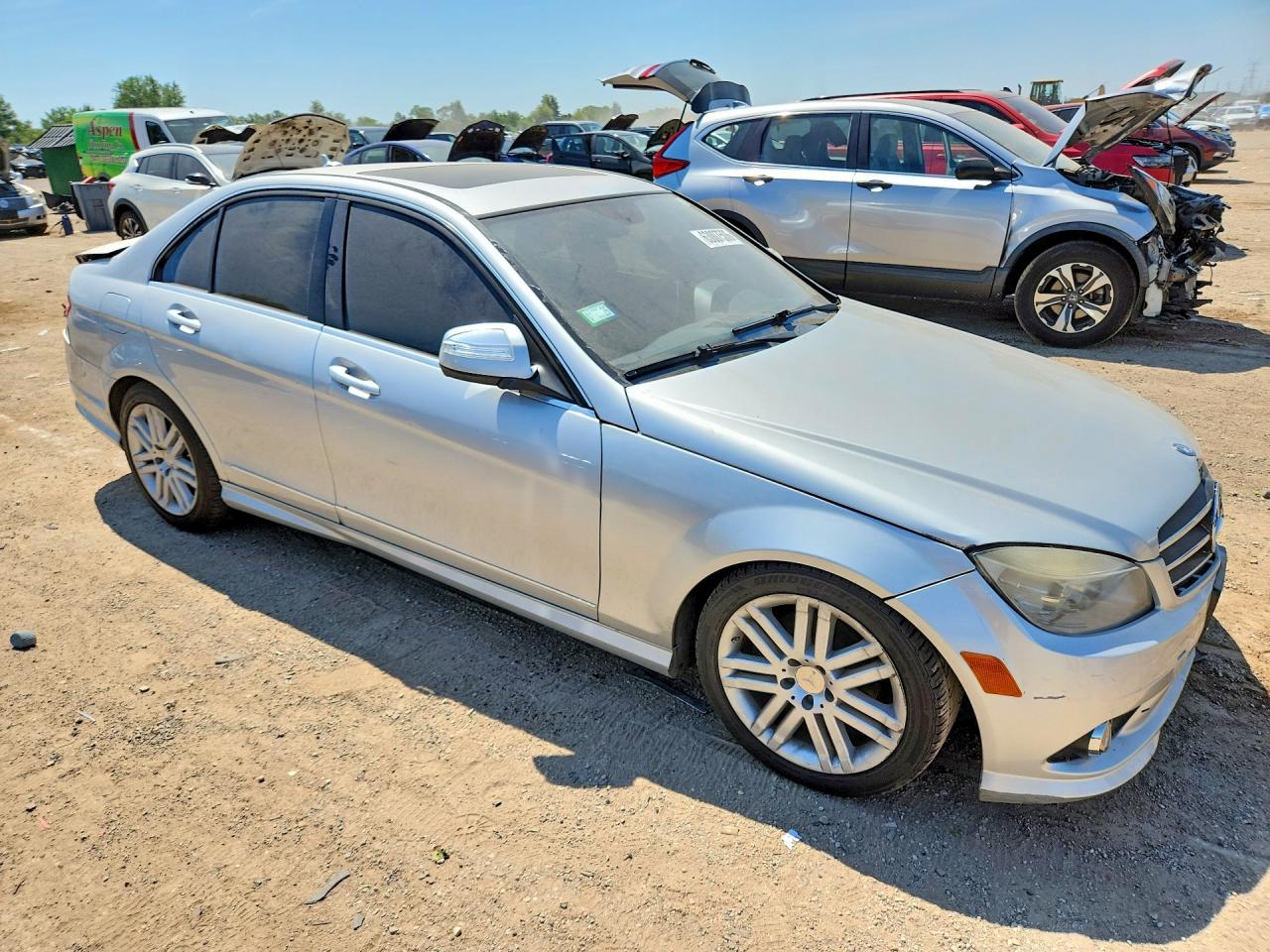 2009 Mercedes-benz C 300 4matic Silver vin: WDDGF81X59F238871