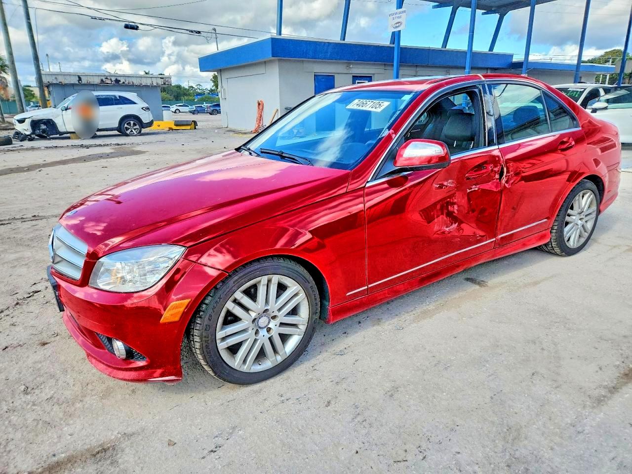 2009 Mercedes-benz C 300 4matic Красный vin: WDDGF81X59F248753