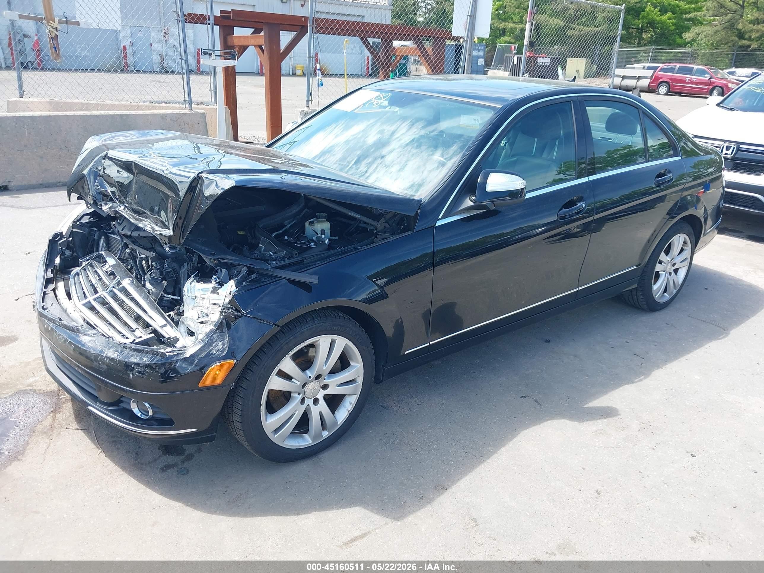 2009 Mercedes-benz C 300 Luxury 4matic/sport 4matic Black vin: WDDGF81X59F252852