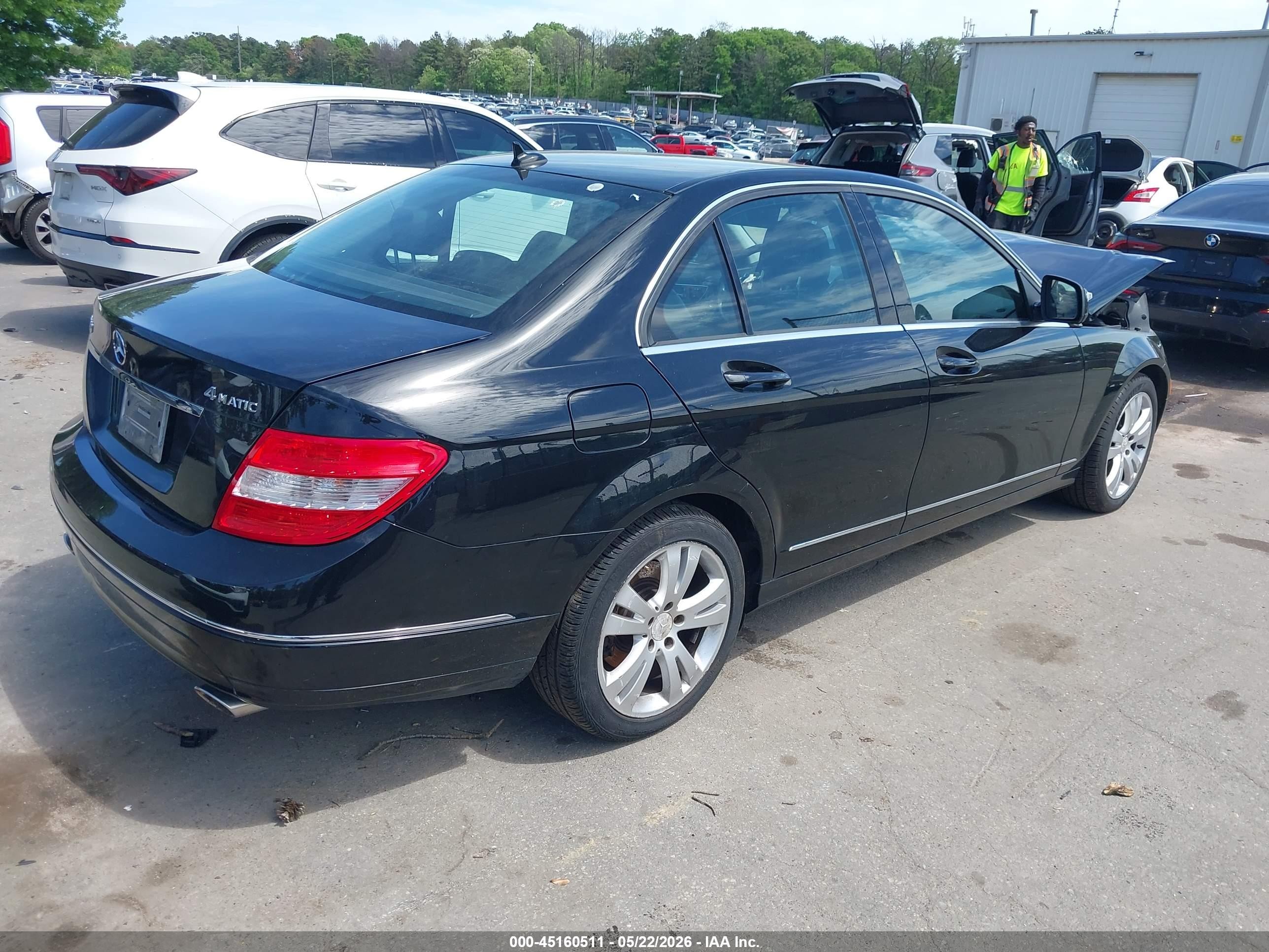 2009 Mercedes-benz C 300 Luxury 4matic/sport 4matic Black vin: WDDGF81X59F252852