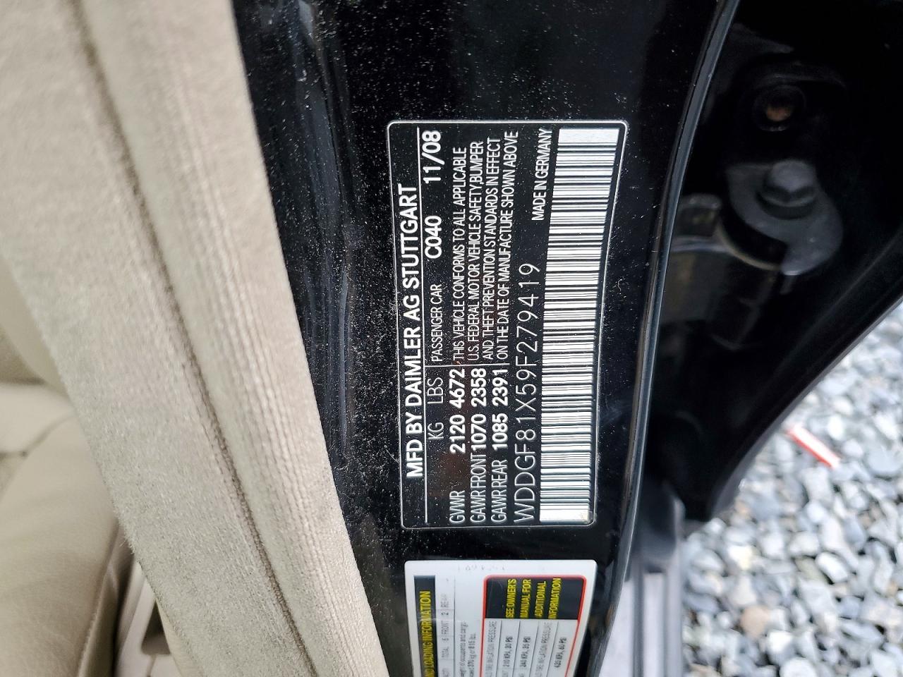 2009 Mercedes-benz C 300 4matic Black vin: WDDGF81X59F279419