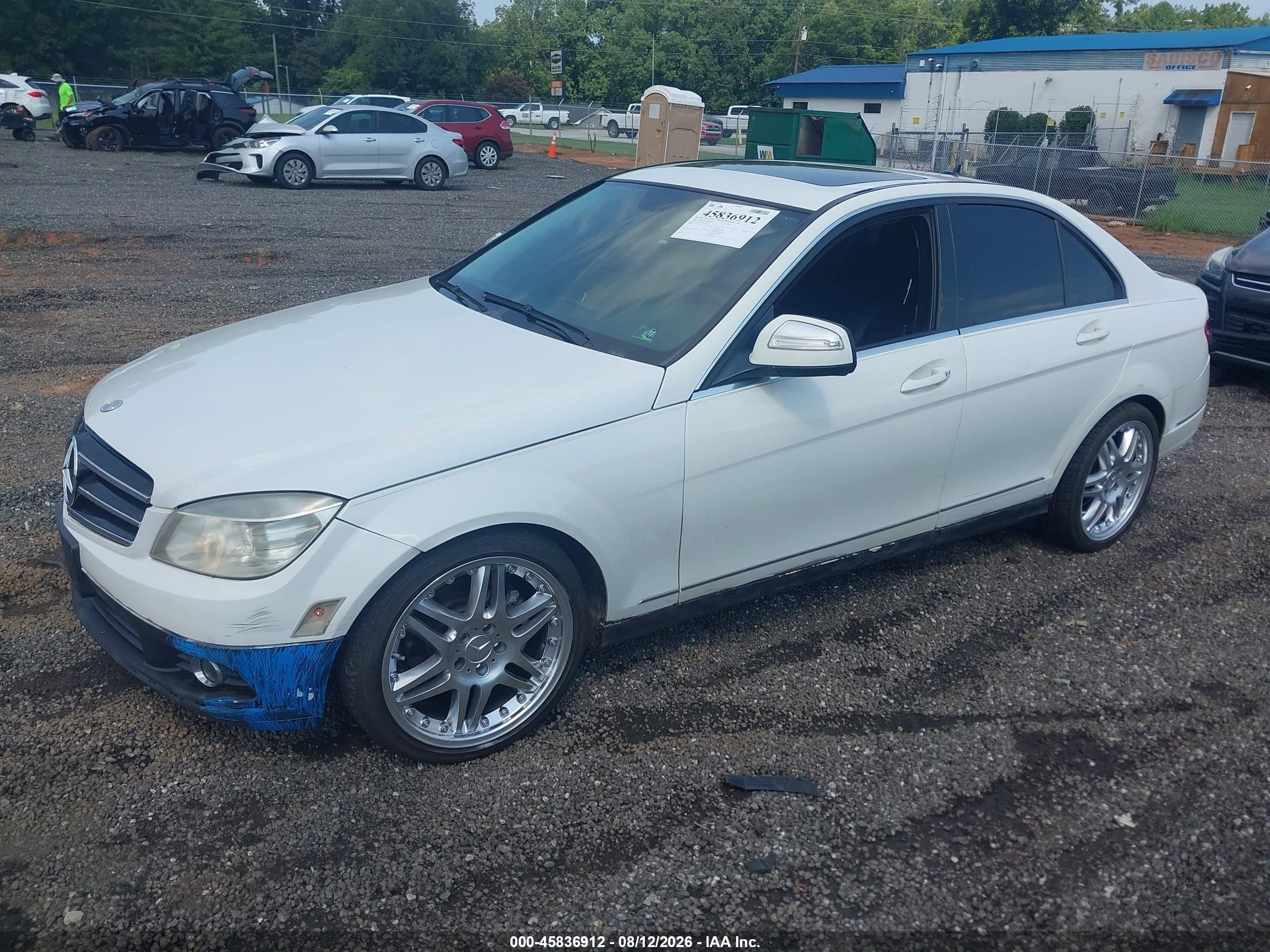 2009 Mercedes-benz C 300 Luxury 4matic White vin: WDDGF81X59R058174
