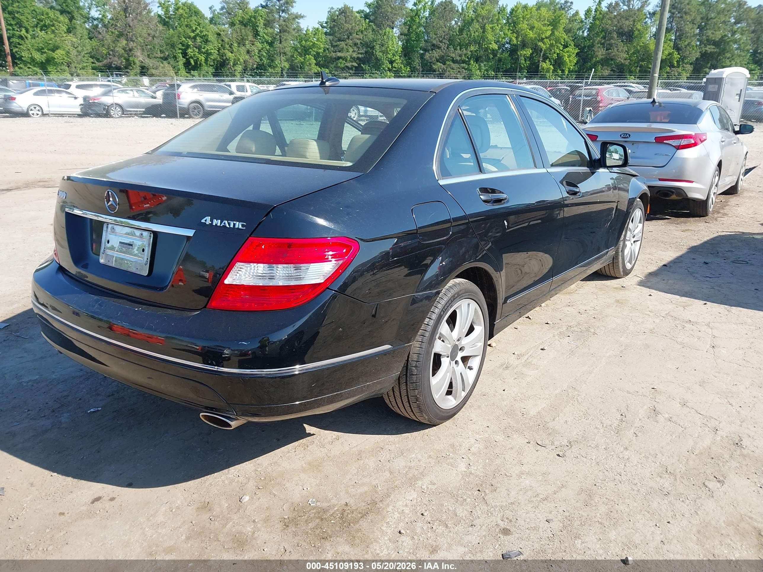 2008 Mercedes-benz C 300 Luxury 4matic/sport 4matic Black vin: WDDGF81X68F082788