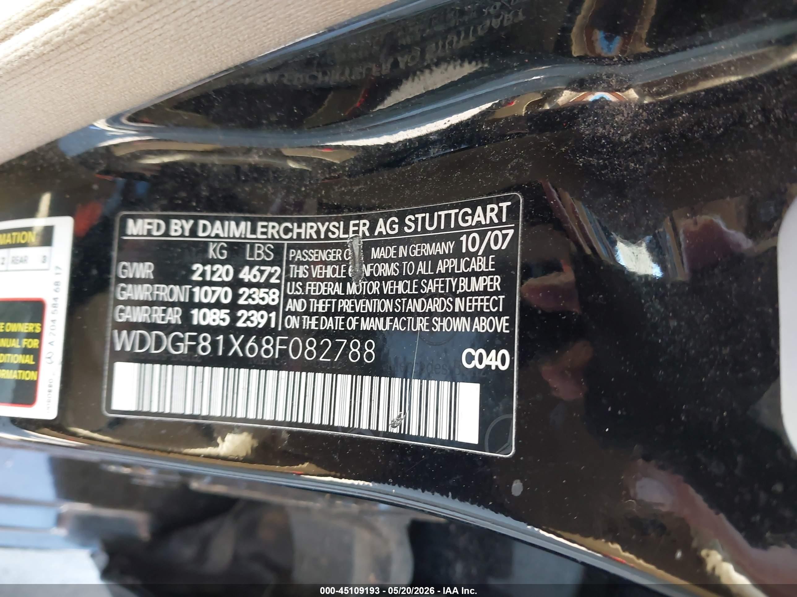 2008 Mercedes-benz C 300 Luxury 4matic/sport 4matic Black vin: WDDGF81X68F082788