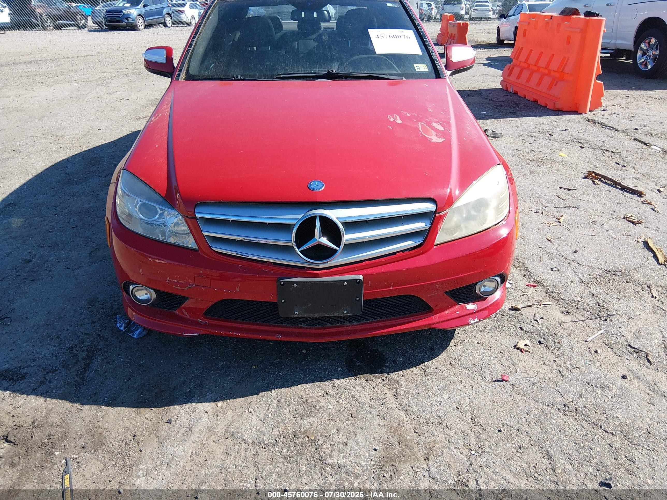 2008 Mercedes-benz C 300 Sport 4matic Red vin: WDDGF81X68F139541