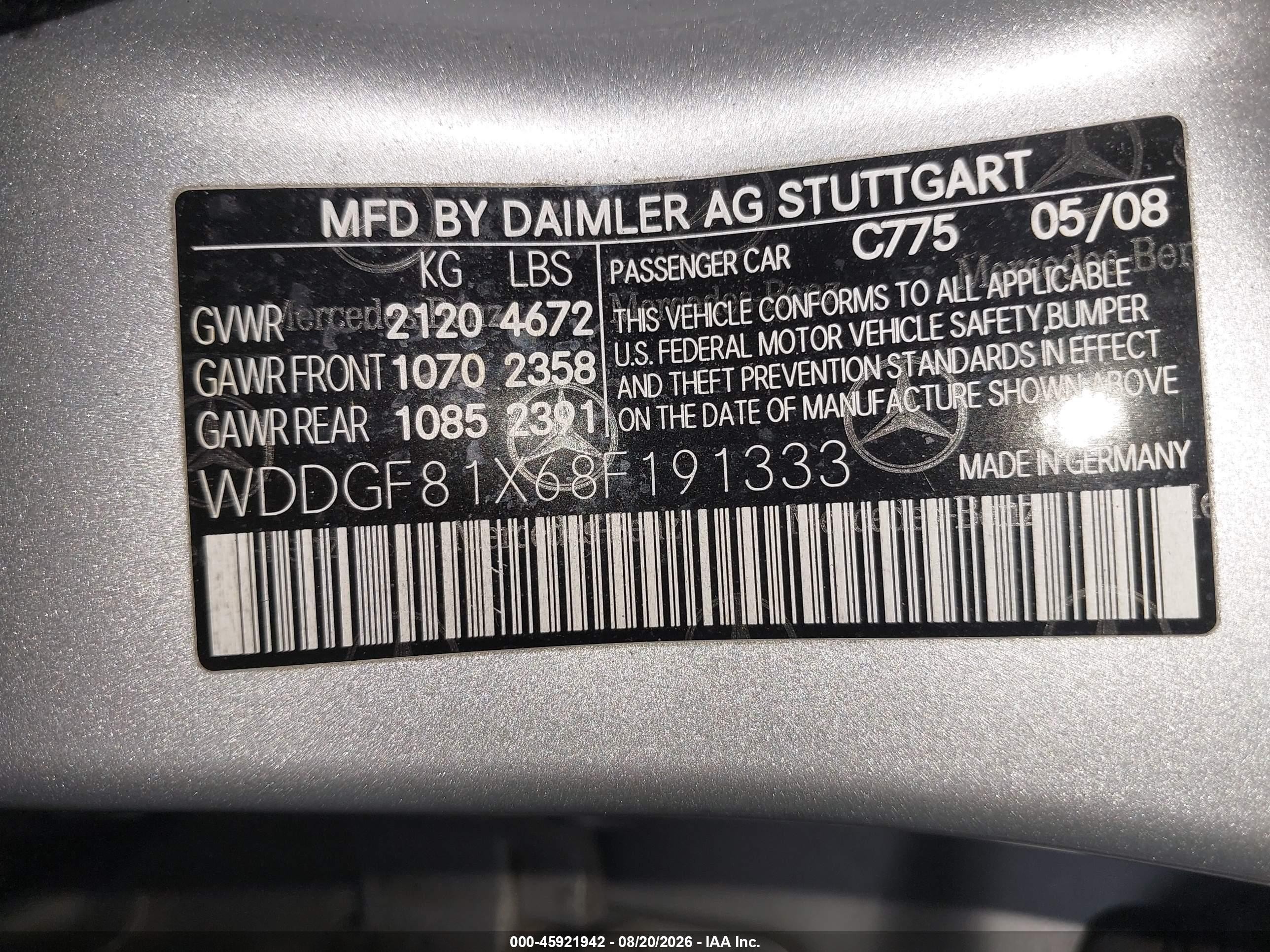 2008 Mercedes-benz C 300 Luxury 4matic/sport 4matic Silver vin: WDDGF81X68F191333
