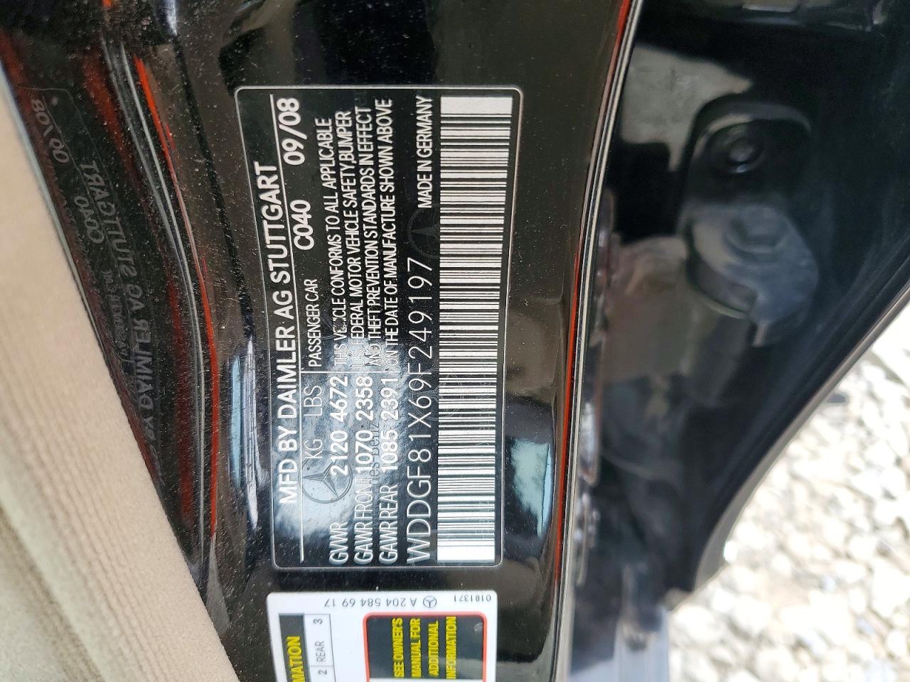 2009 Mercedes-benz C 300 4matic Silver vin: WDDGF81X69F249197
