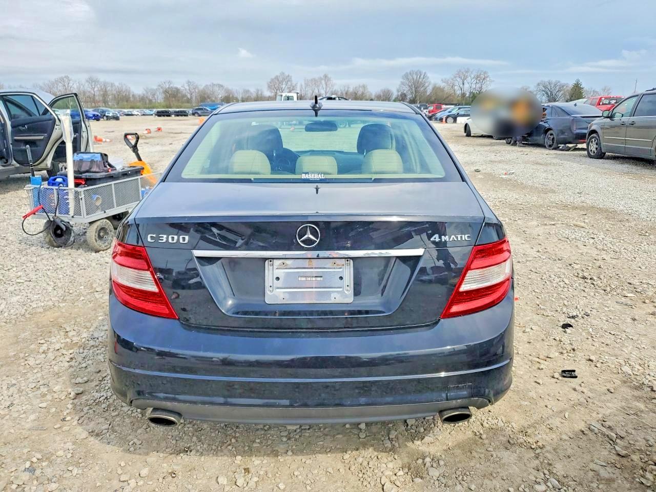 2009 Mercedes-benz C 300 4matic Silver vin: WDDGF81X69F249197