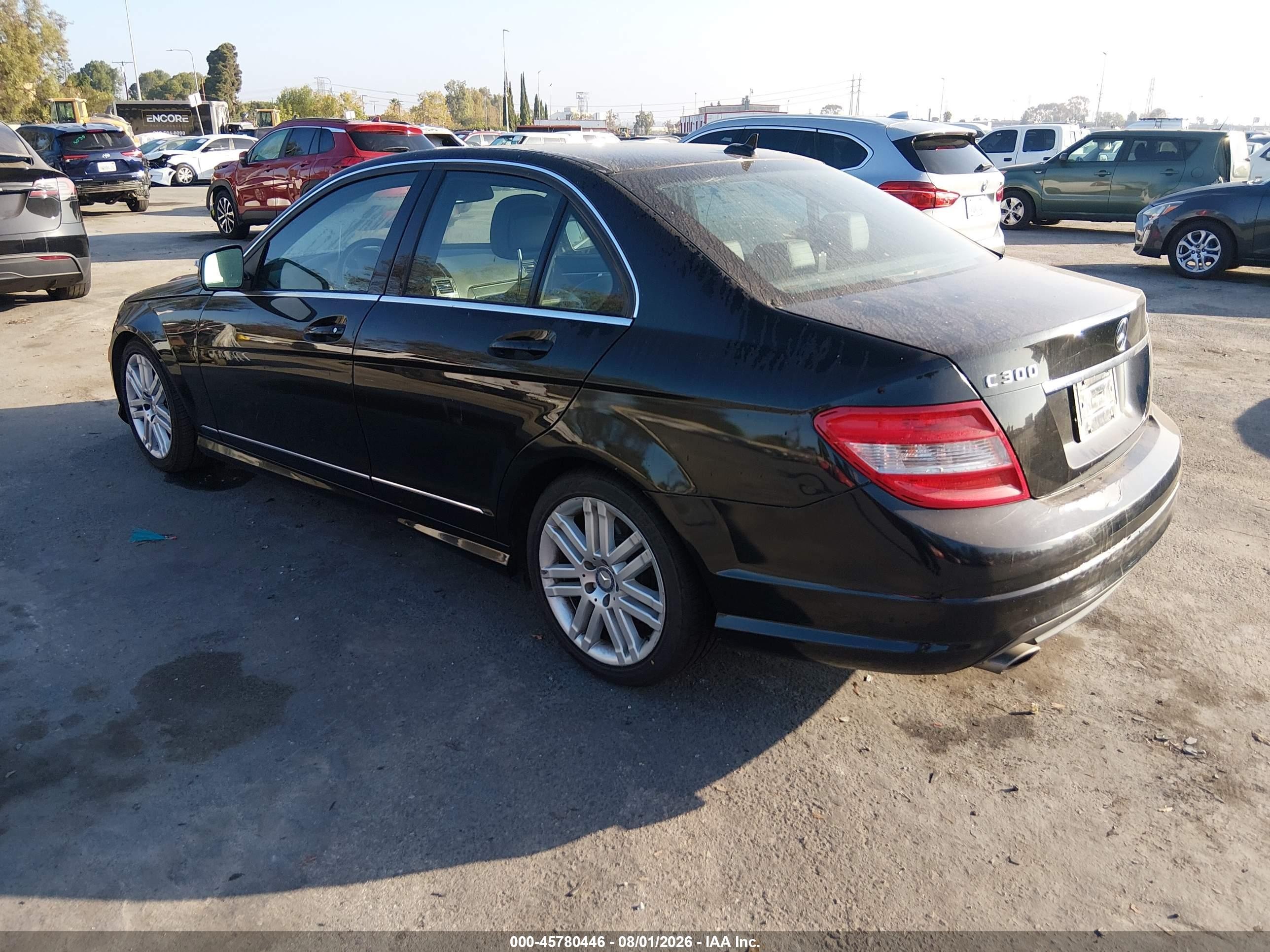 2009 Mercedes-benz C 300 Sport 4matic Black vin: WDDGF81X69F296357