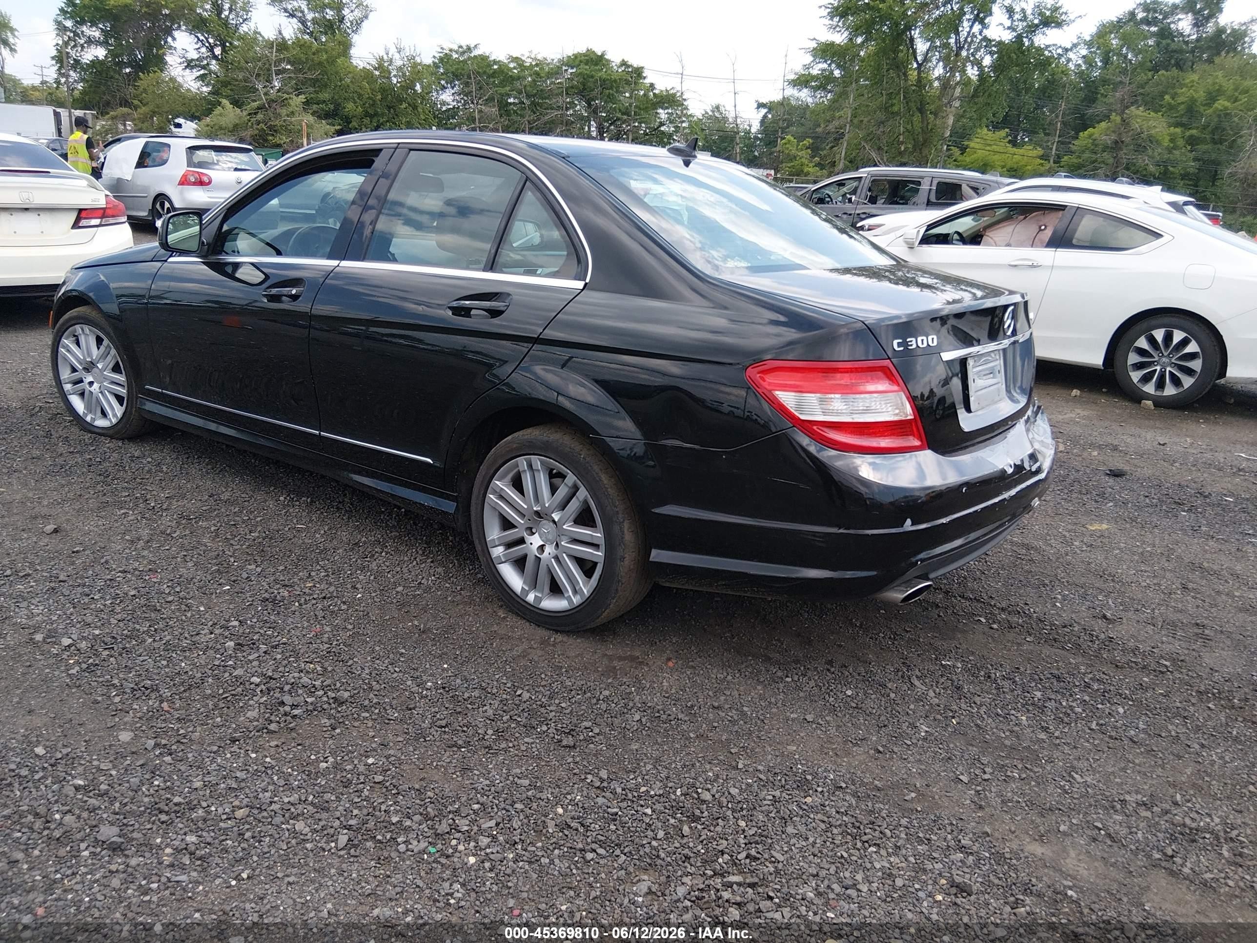 2009 Mercedes-benz C 300 Luxury 4matic/sport 4matic Black vin: WDDGF81X69R056689