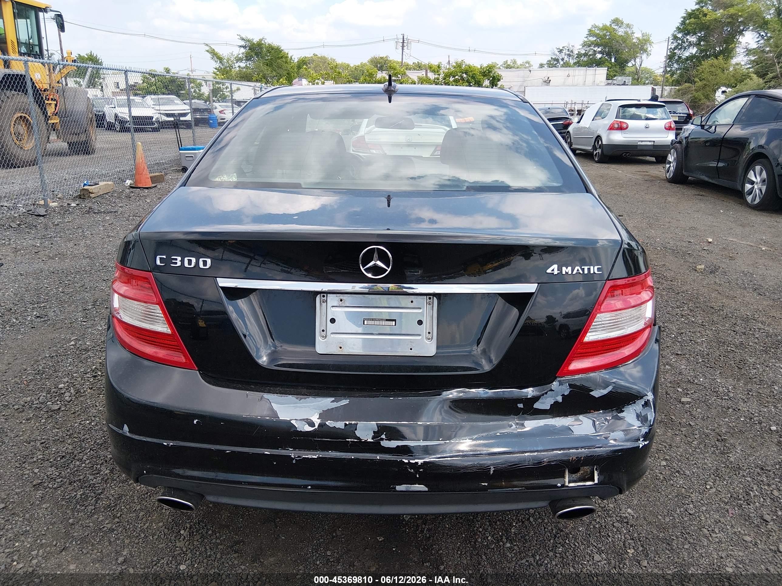 2009 Mercedes-benz C 300 Luxury 4matic/sport 4matic Black vin: WDDGF81X69R056689