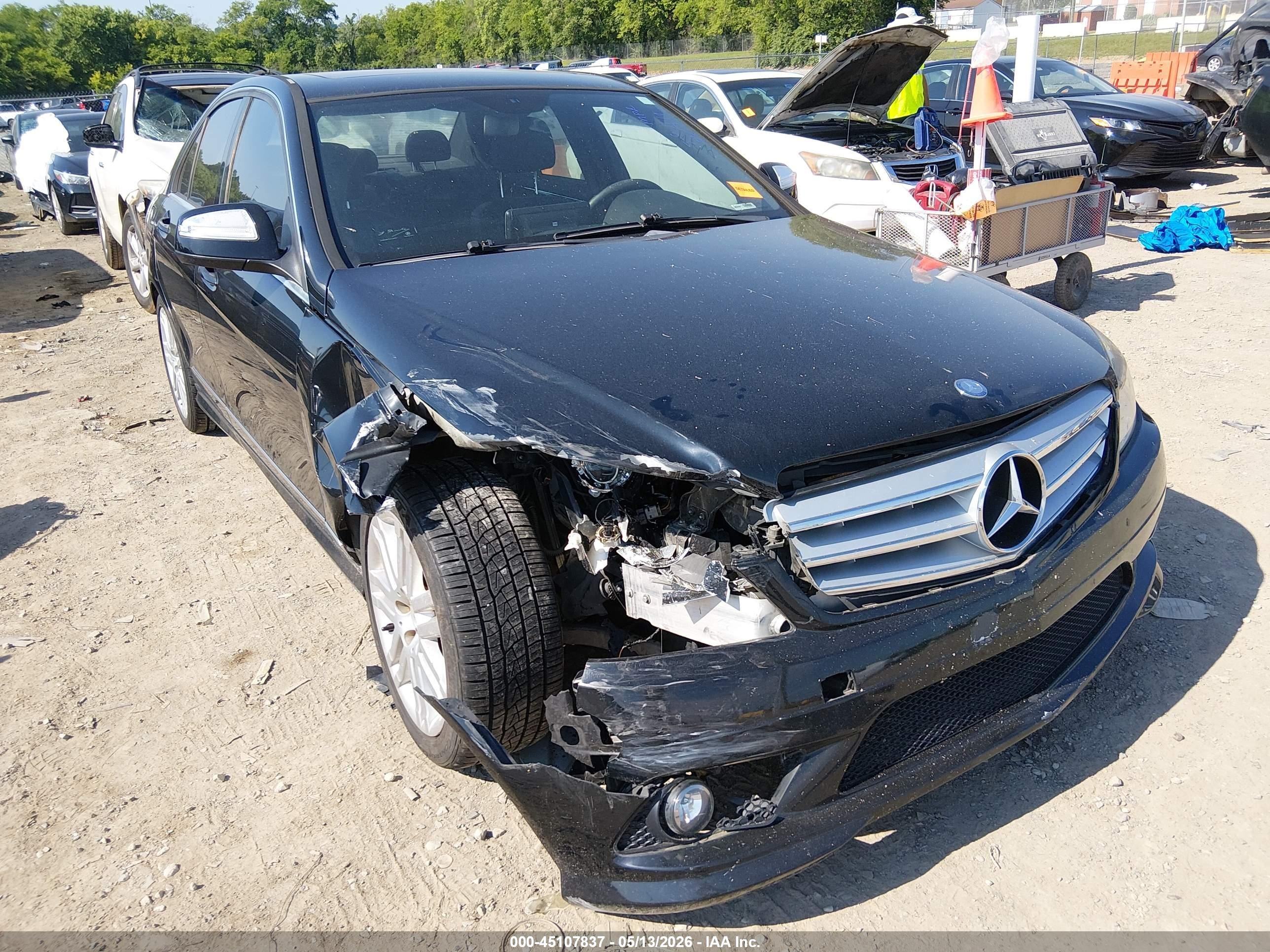 2009 Mercedes-benz C 300 Luxury 4matic/sport 4matic Black vin: WDDGF81X69R066056