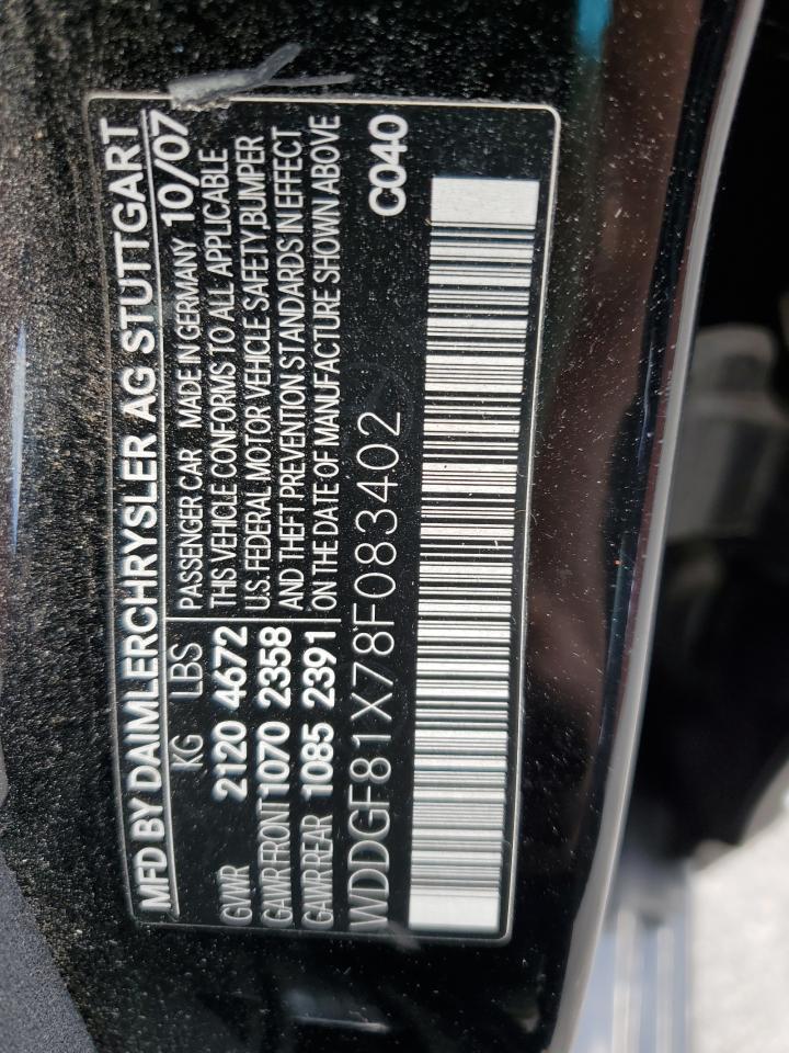2008 Mercedes-benz C 300 4matic Черный vin: WDDGF81X78F083402