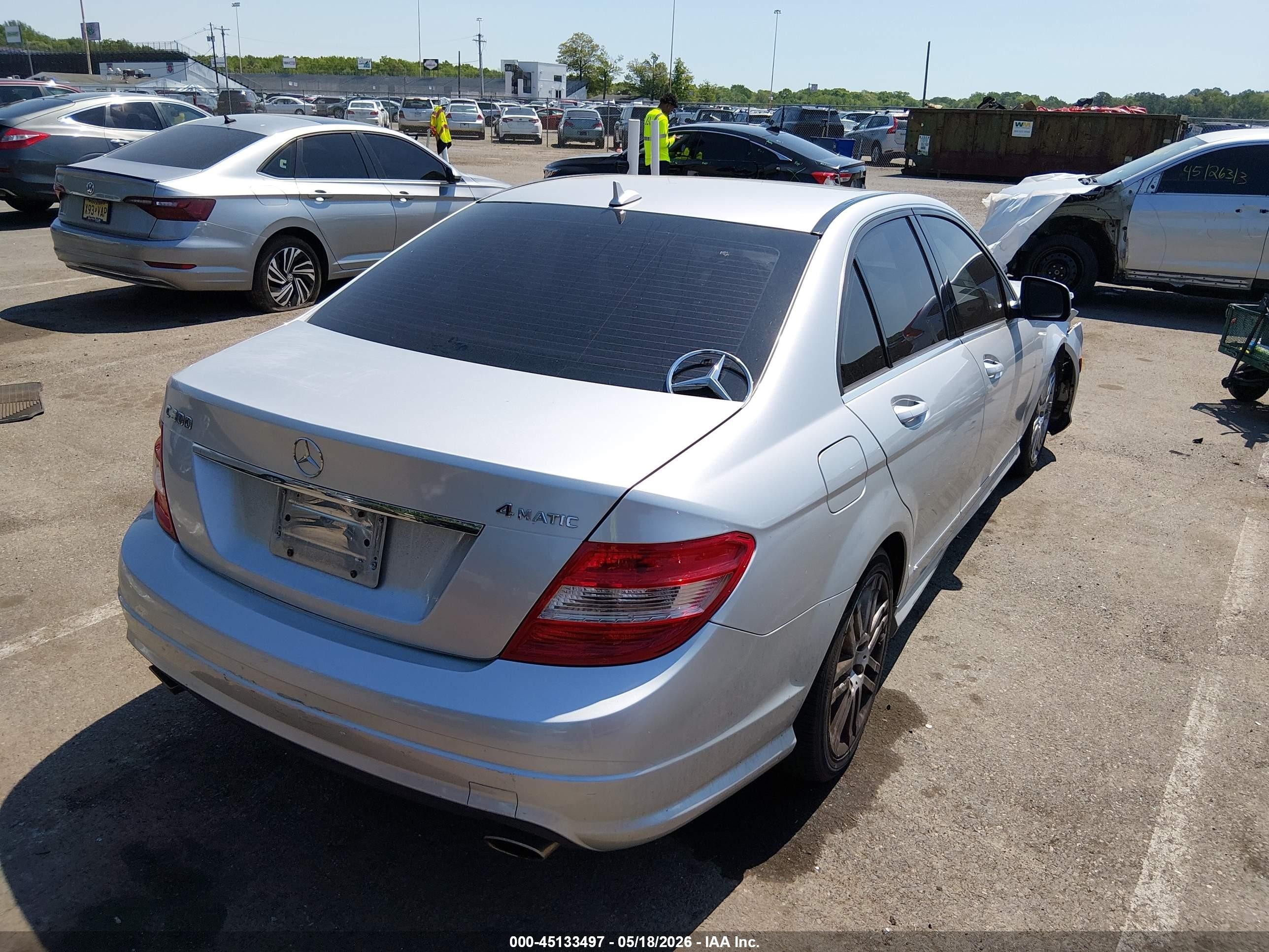 2008 Mercedes-benz C 300 Luxury 4matic/sport 4matic Серебряный vin: WDDGF81X78F166781