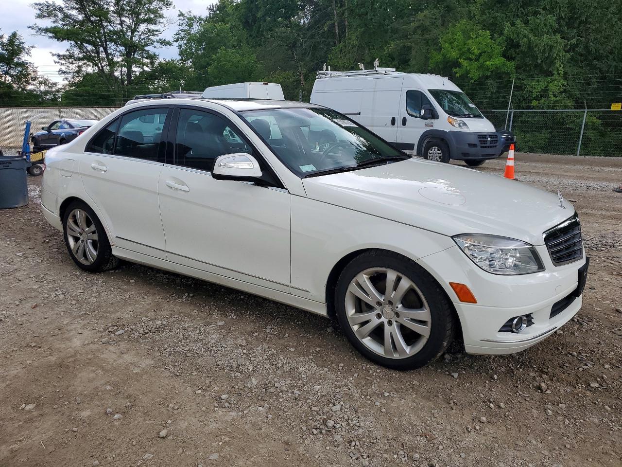 2009 Mercedes-benz C 300 4matic White vin: WDDGF81X79F198129