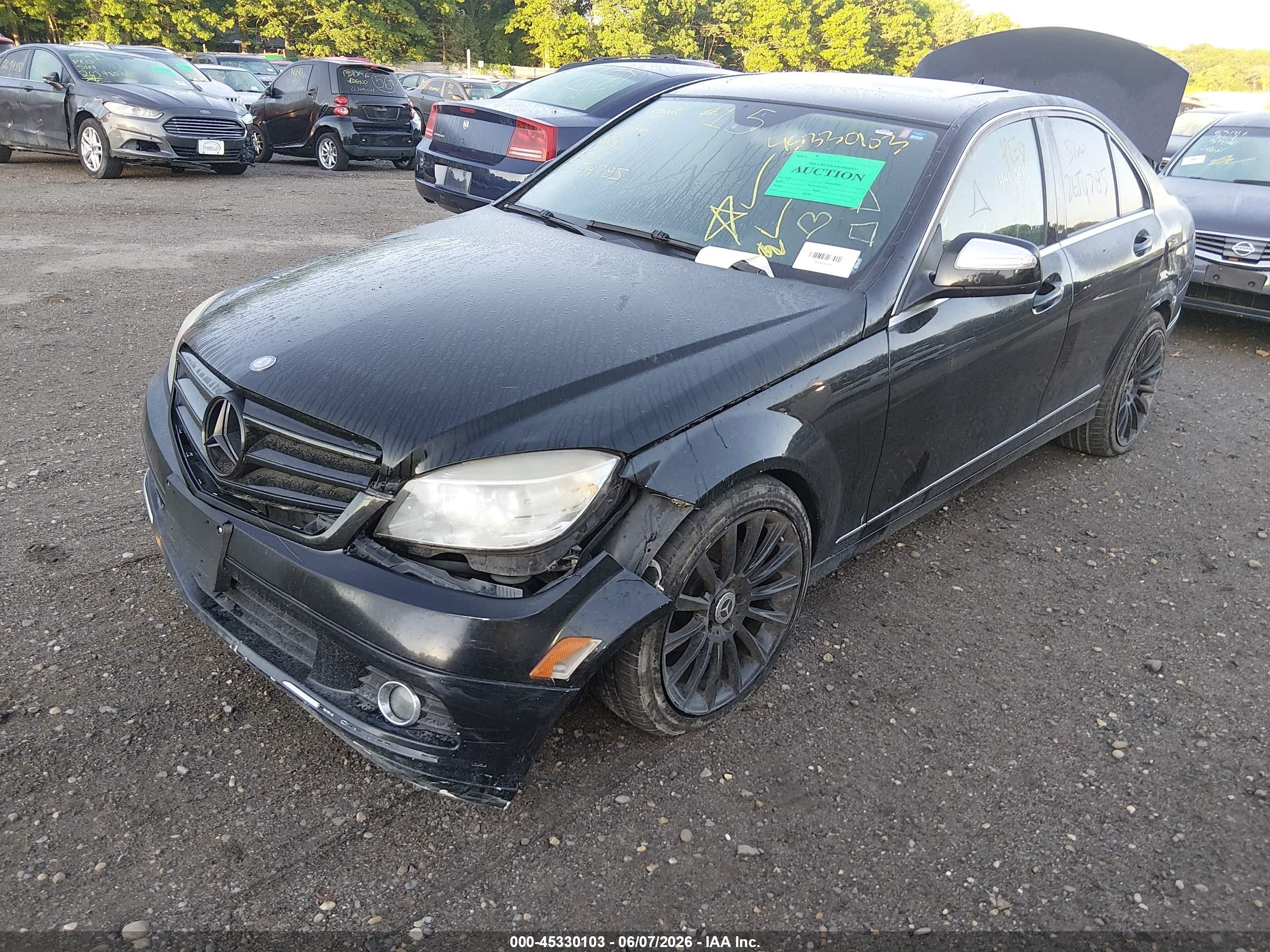 2009 Mercedes-benz C 300 Luxury 4matic/sport 4matic Черный vin: WDDGF81X79F219769